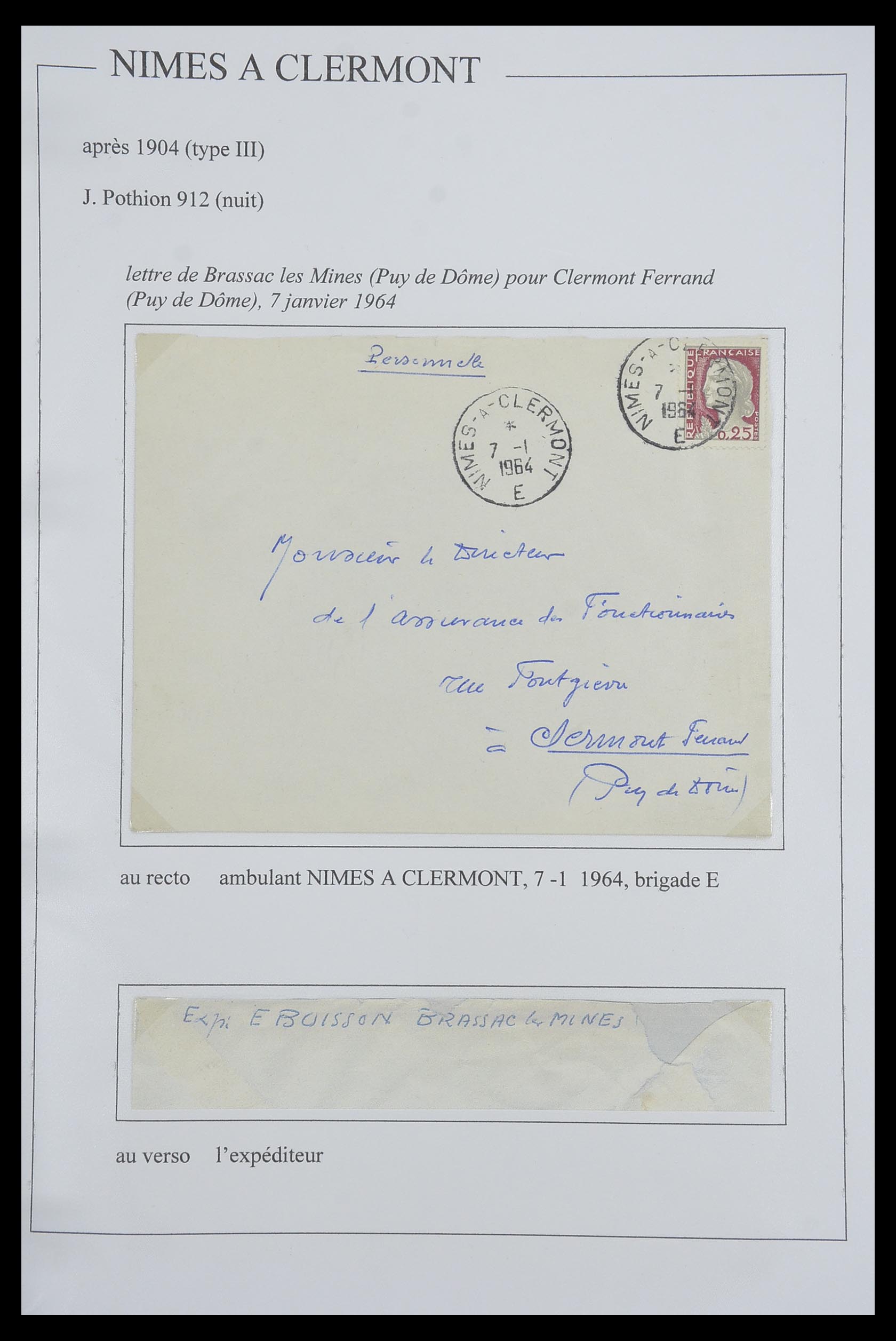 33624 085 - Postzegelverzameling 33624 Frankrijk brieven 1854-1907.