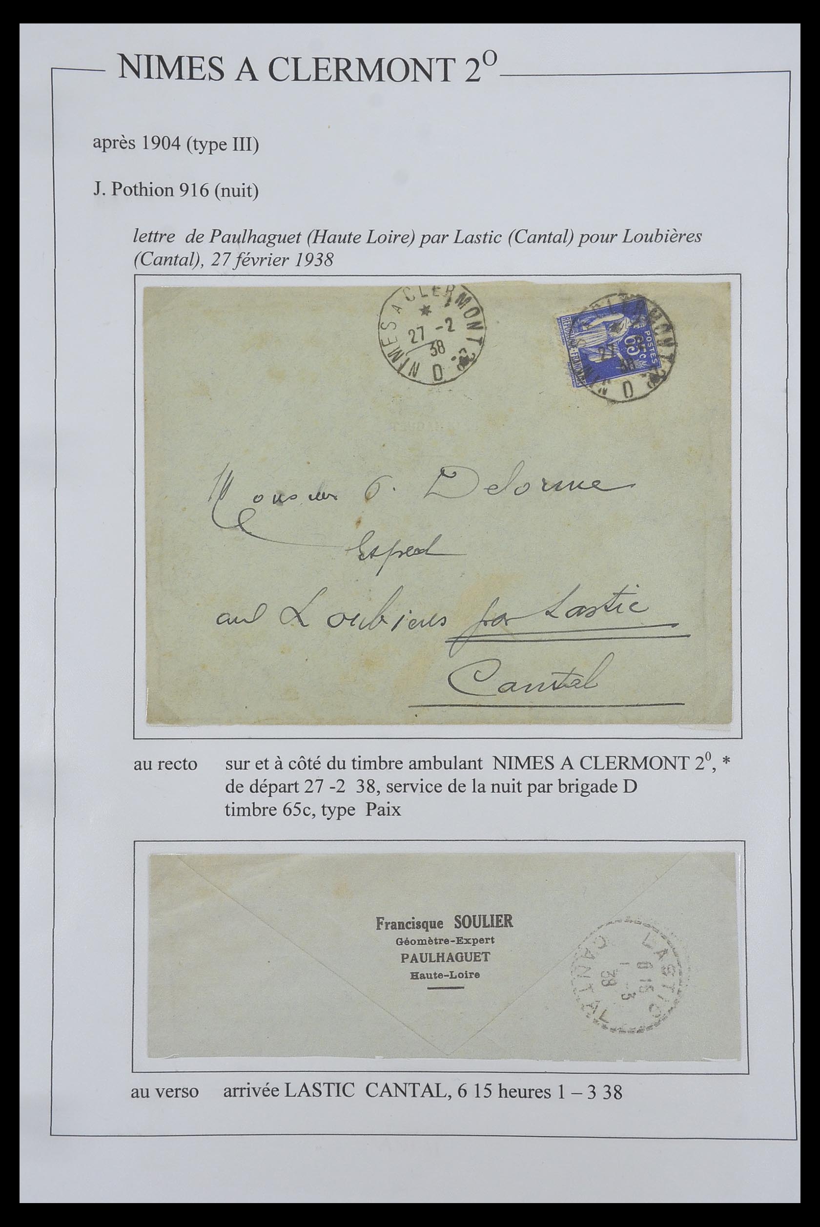 33624 087 - Postzegelverzameling 33624 Frankrijk brieven 1854-1907.