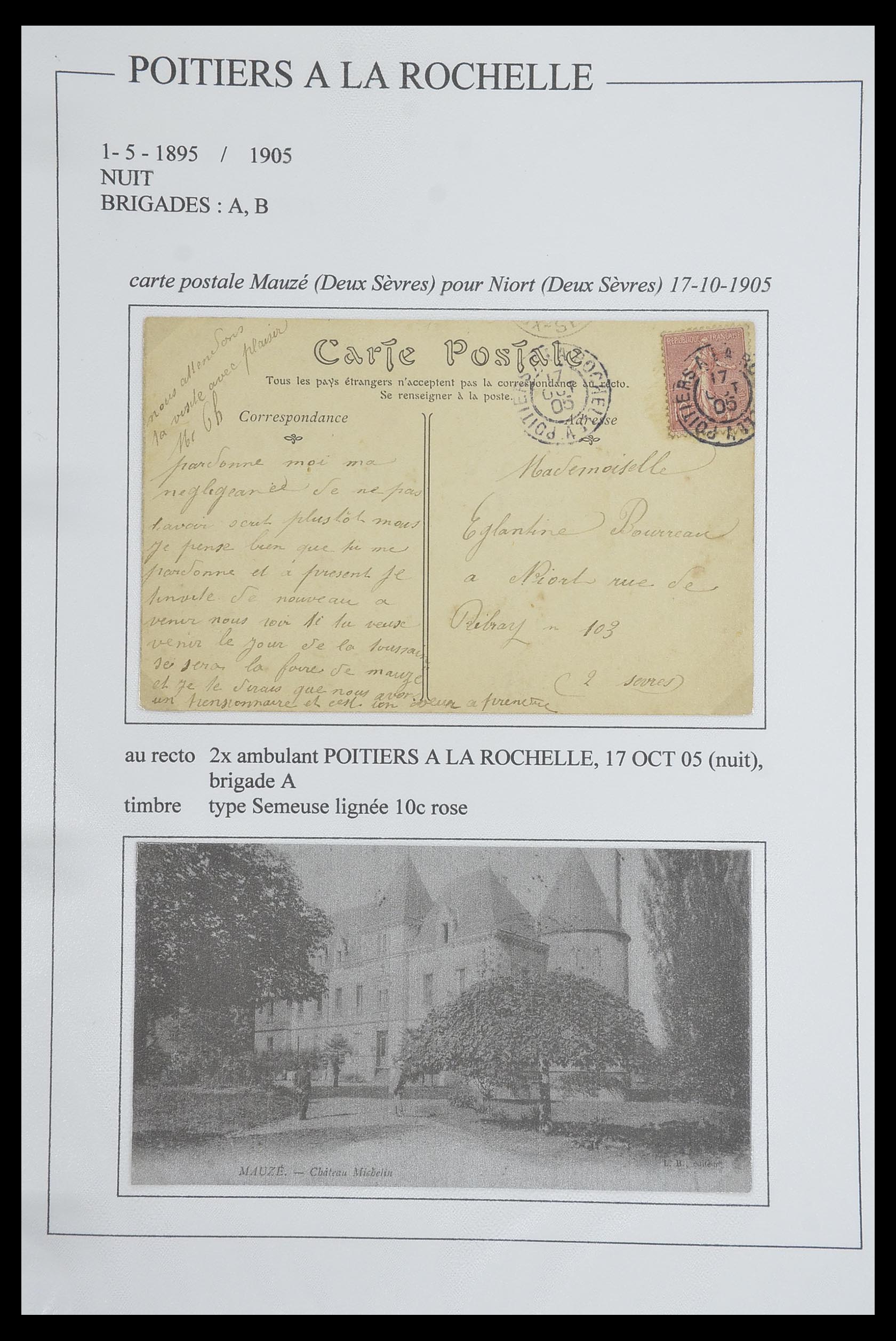 33624 089 - Postzegelverzameling 33624 Frankrijk brieven 1854-1907.