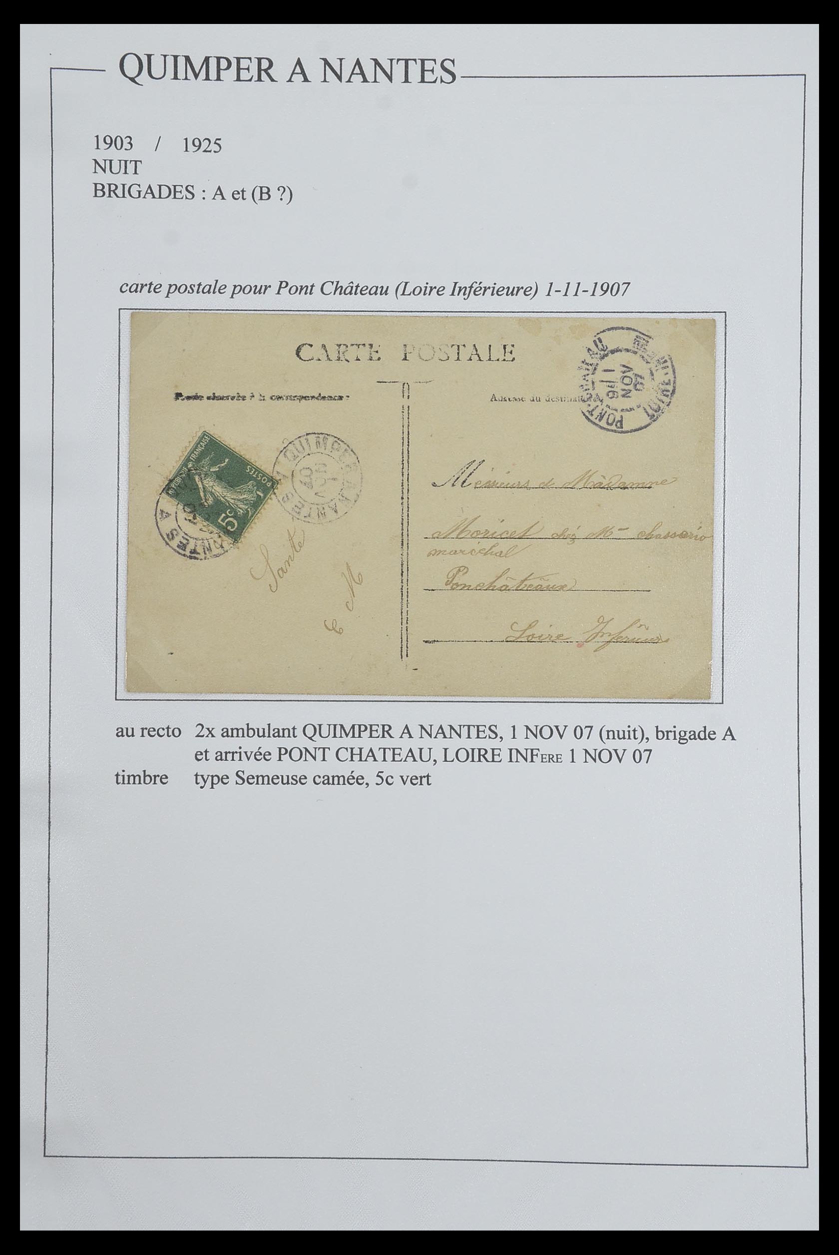 33624 090 - Postzegelverzameling 33624 Frankrijk brieven 1854-1907.