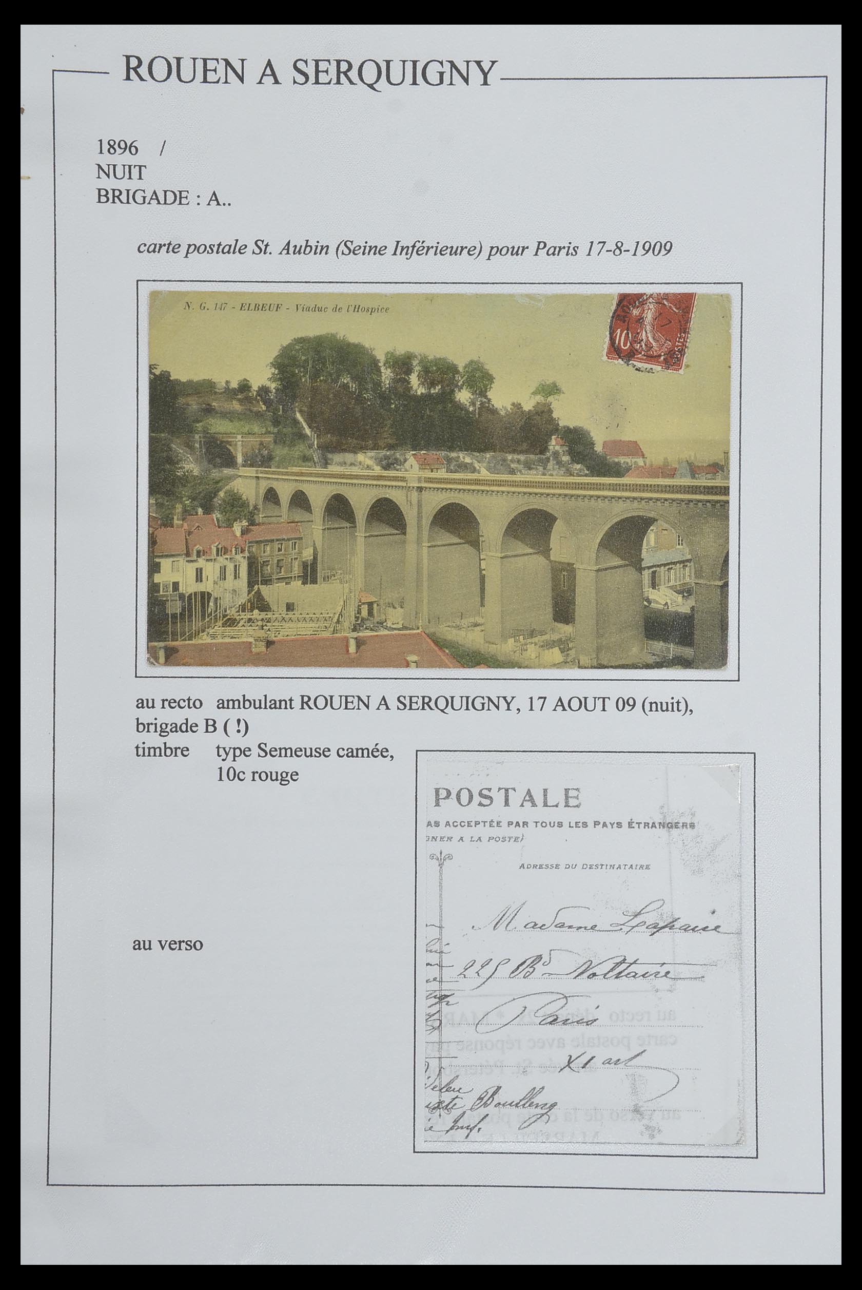 33624 092 - Postzegelverzameling 33624 Frankrijk brieven 1854-1907.