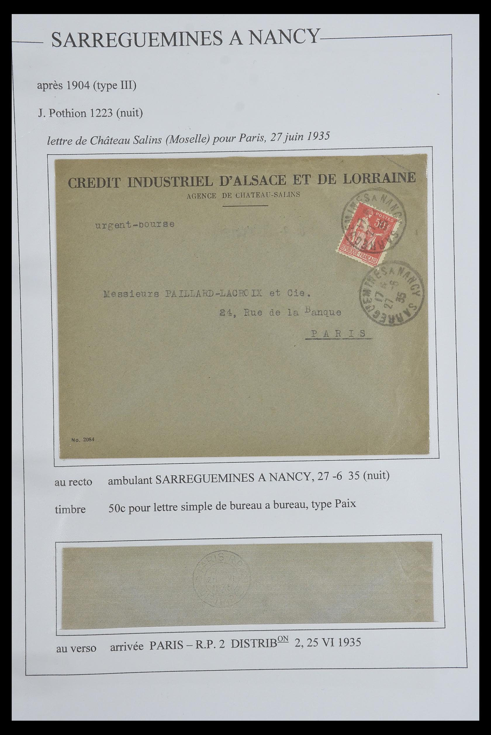 33624 094 - Postzegelverzameling 33624 Frankrijk brieven 1854-1907.