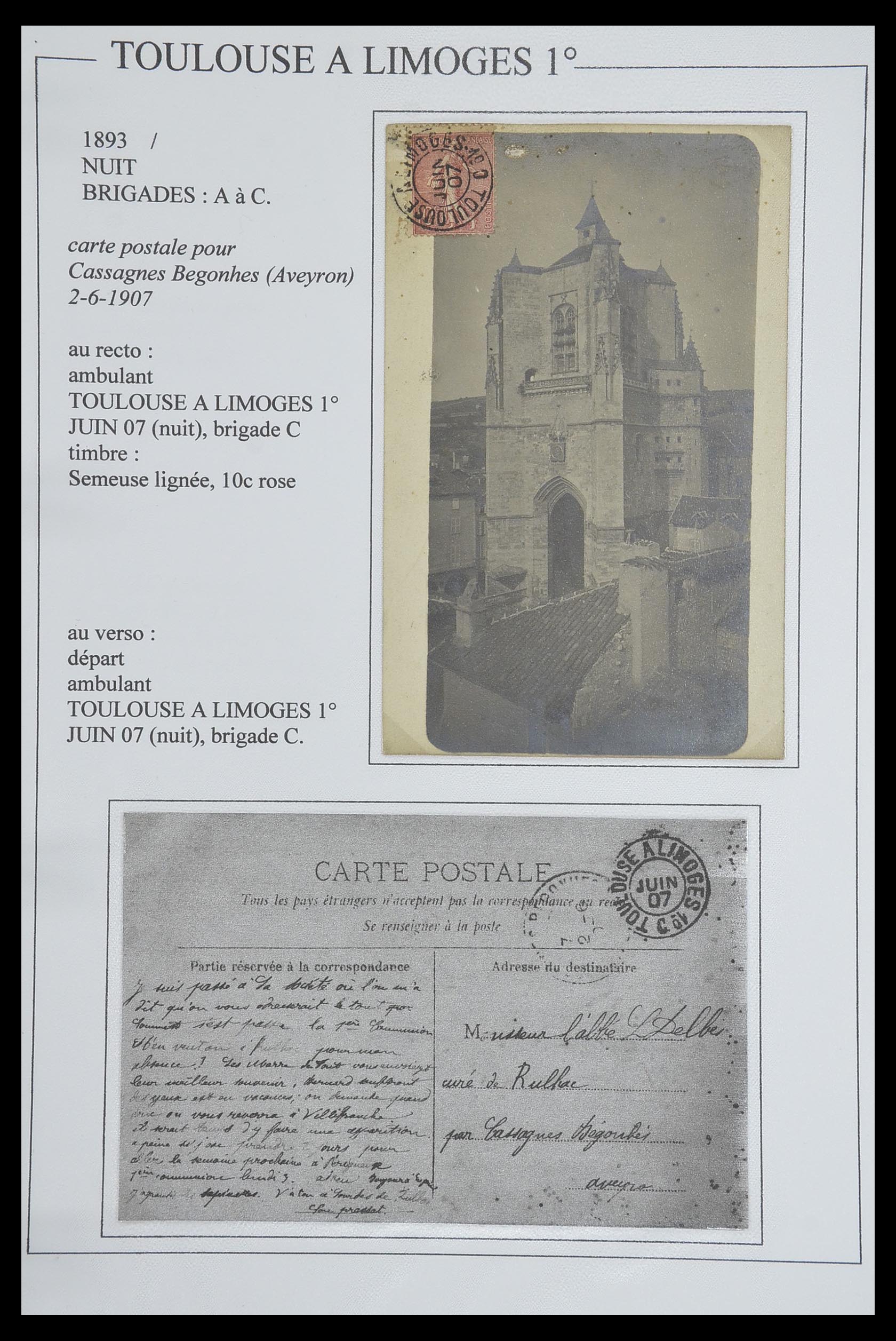 33624 097 - Postzegelverzameling 33624 Frankrijk brieven 1854-1907.