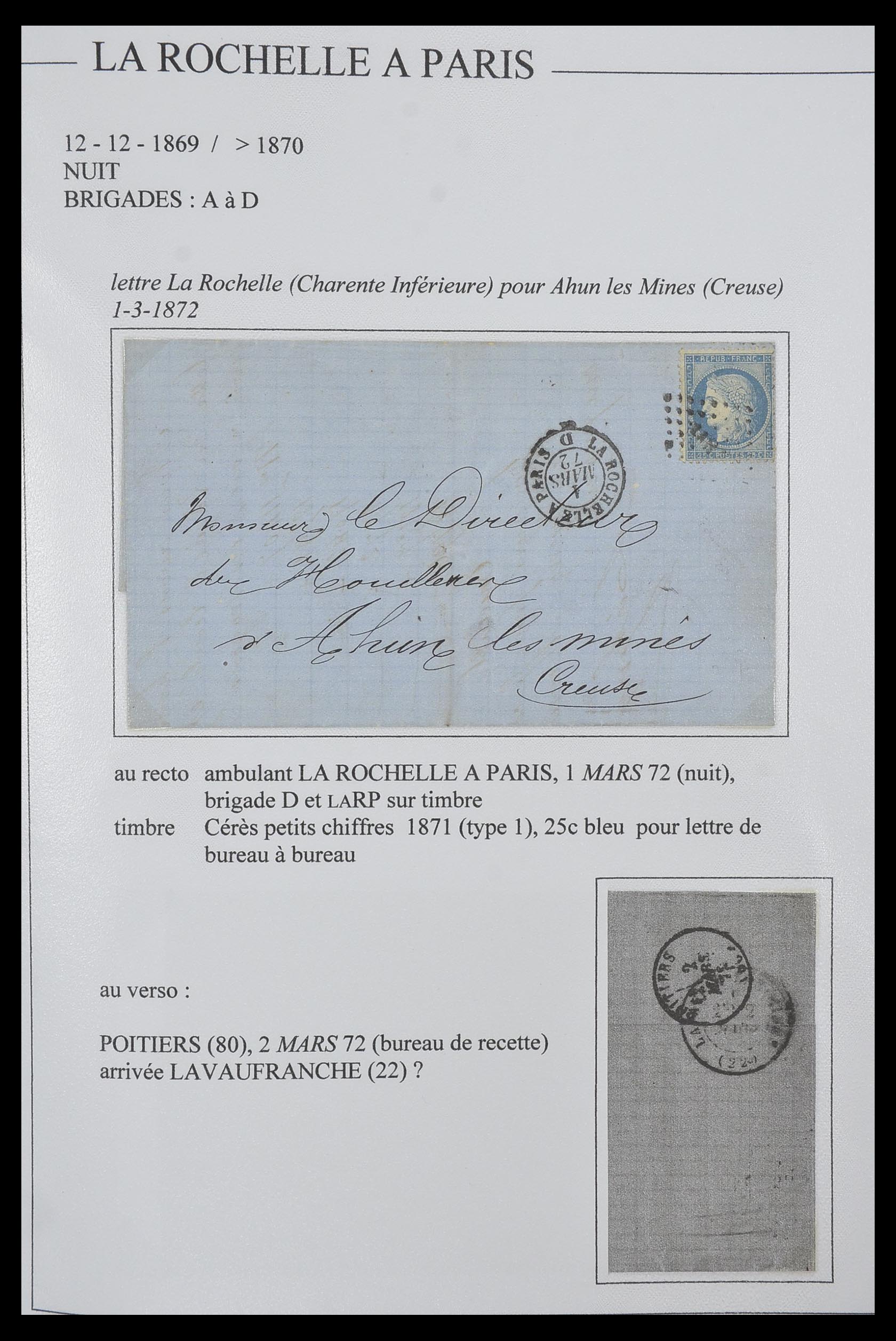 33624 109 - Postzegelverzameling 33624 Frankrijk brieven 1854-1907.