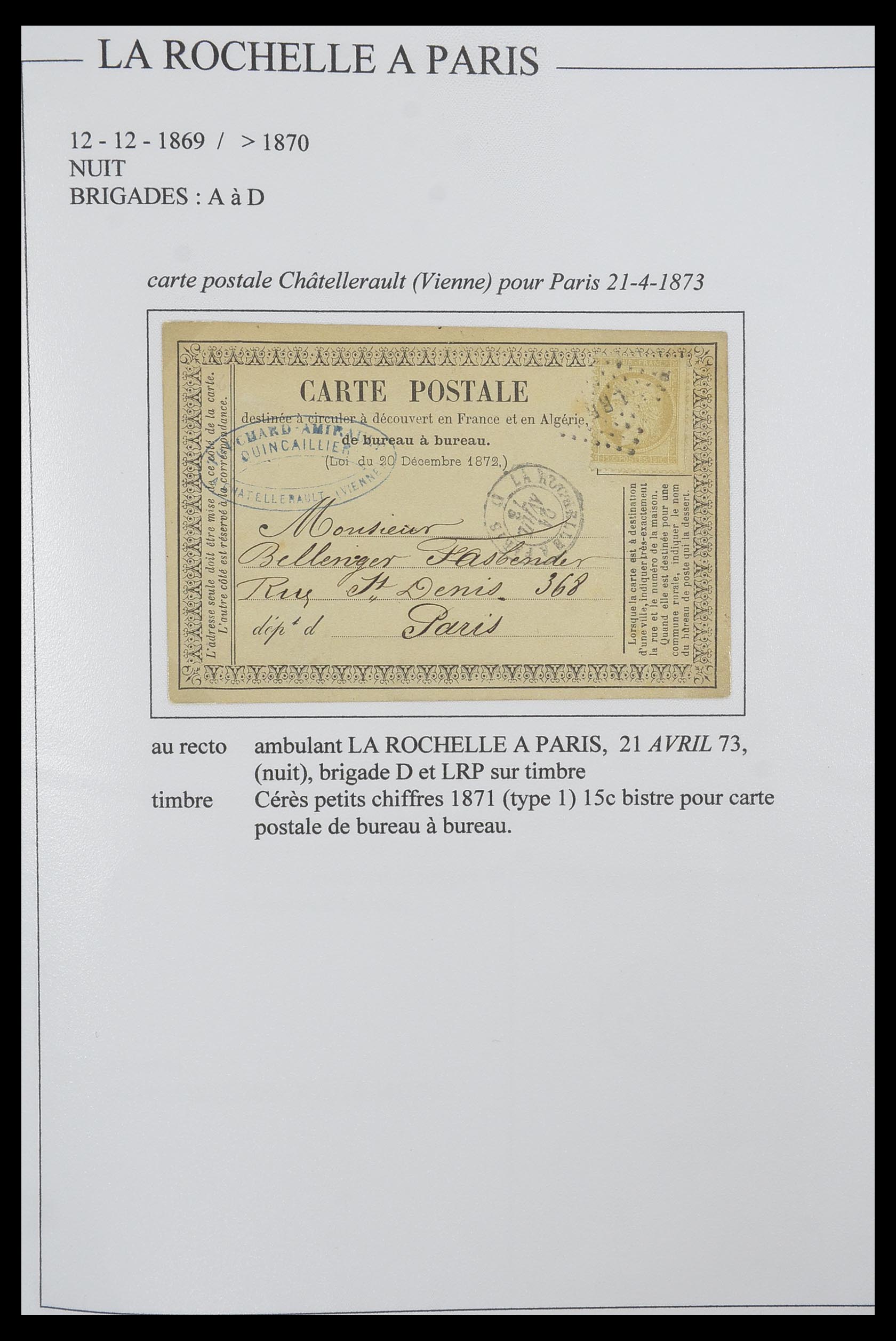 33624 110 - Postzegelverzameling 33624 Frankrijk brieven 1854-1907.