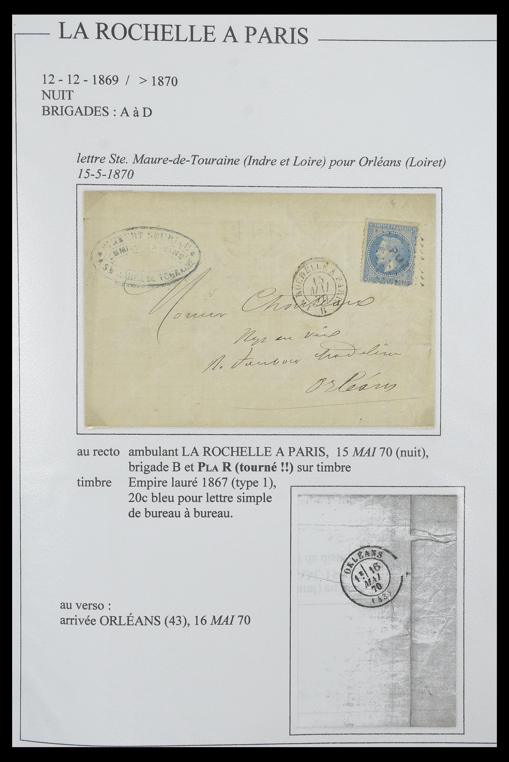 33624 111 - Postzegelverzameling 33624 Frankrijk brieven 1854-1907.