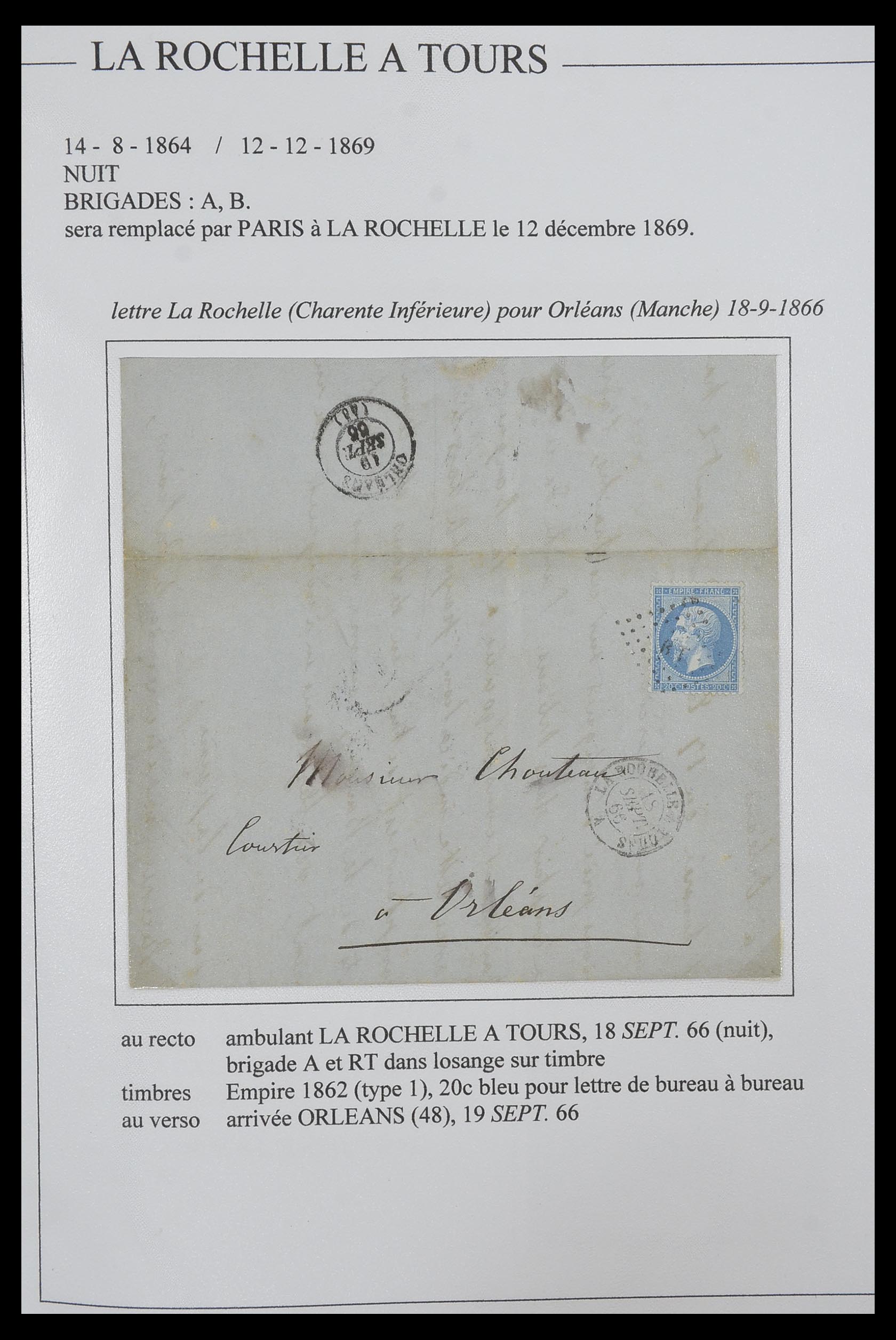 33624 114 - Postzegelverzameling 33624 Frankrijk brieven 1854-1907.