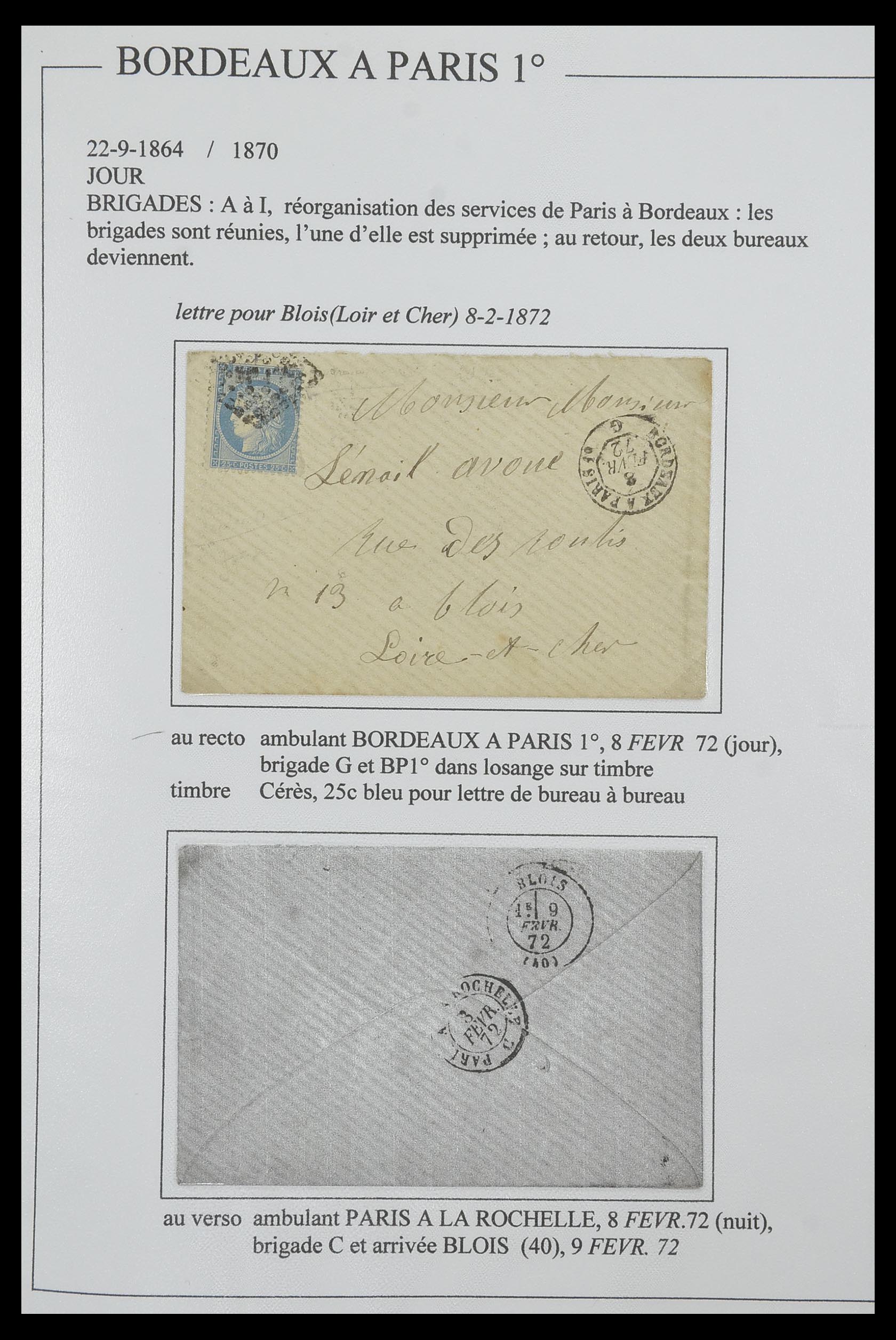33624 125 - Postzegelverzameling 33624 Frankrijk brieven 1854-1907.