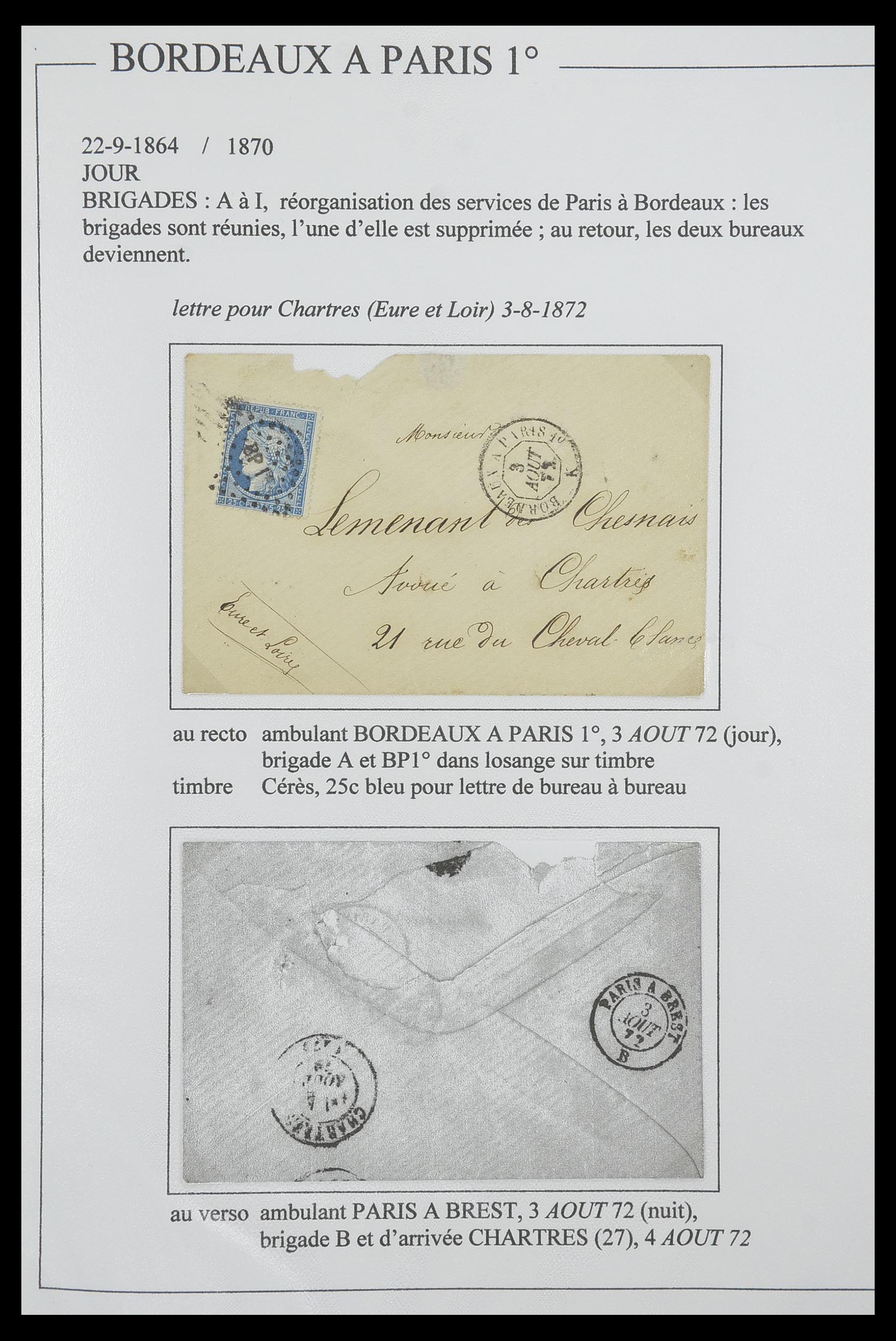 33624 126 - Postzegelverzameling 33624 Frankrijk brieven 1854-1907.