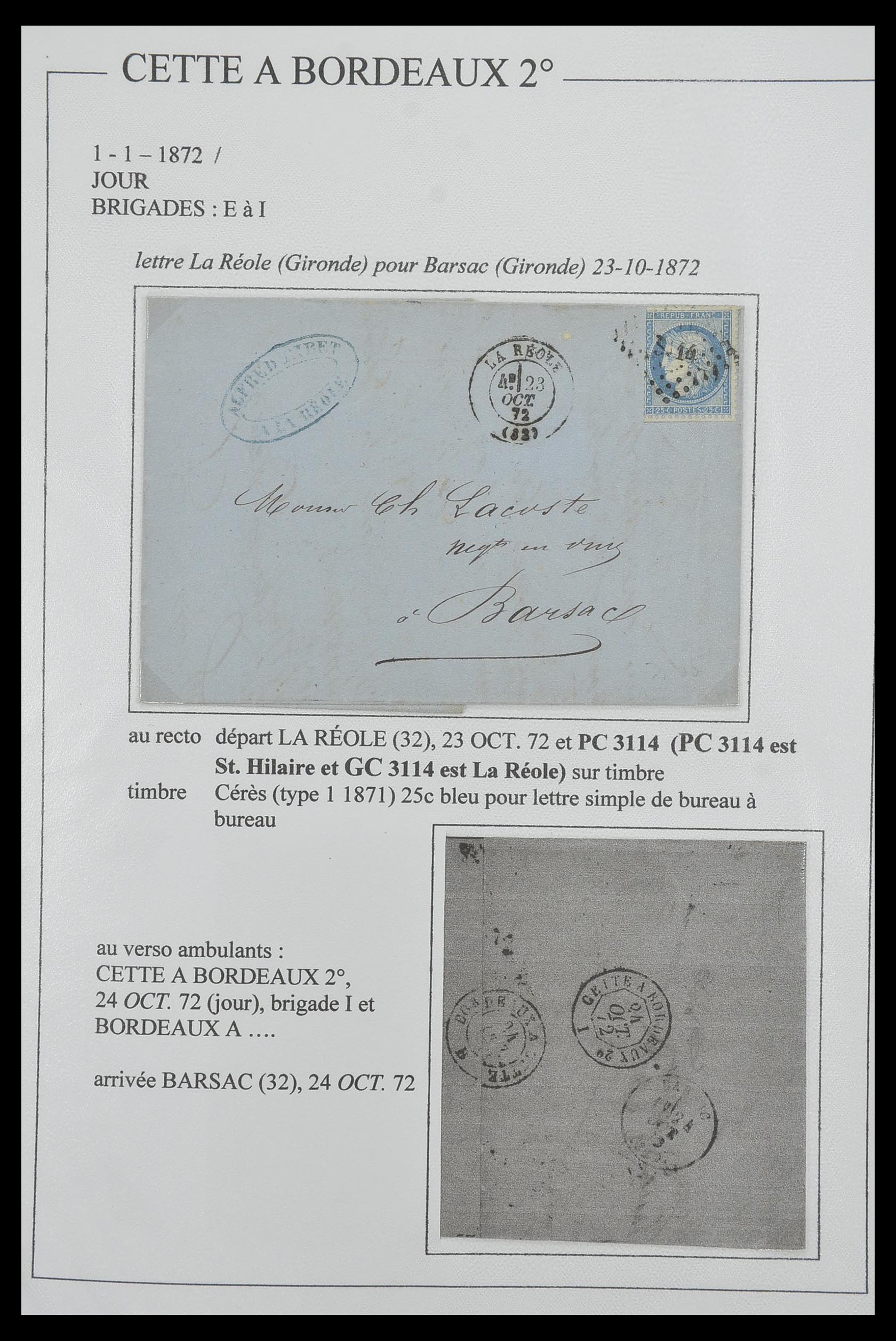 33624 136 - Postzegelverzameling 33624 Frankrijk brieven 1854-1907.