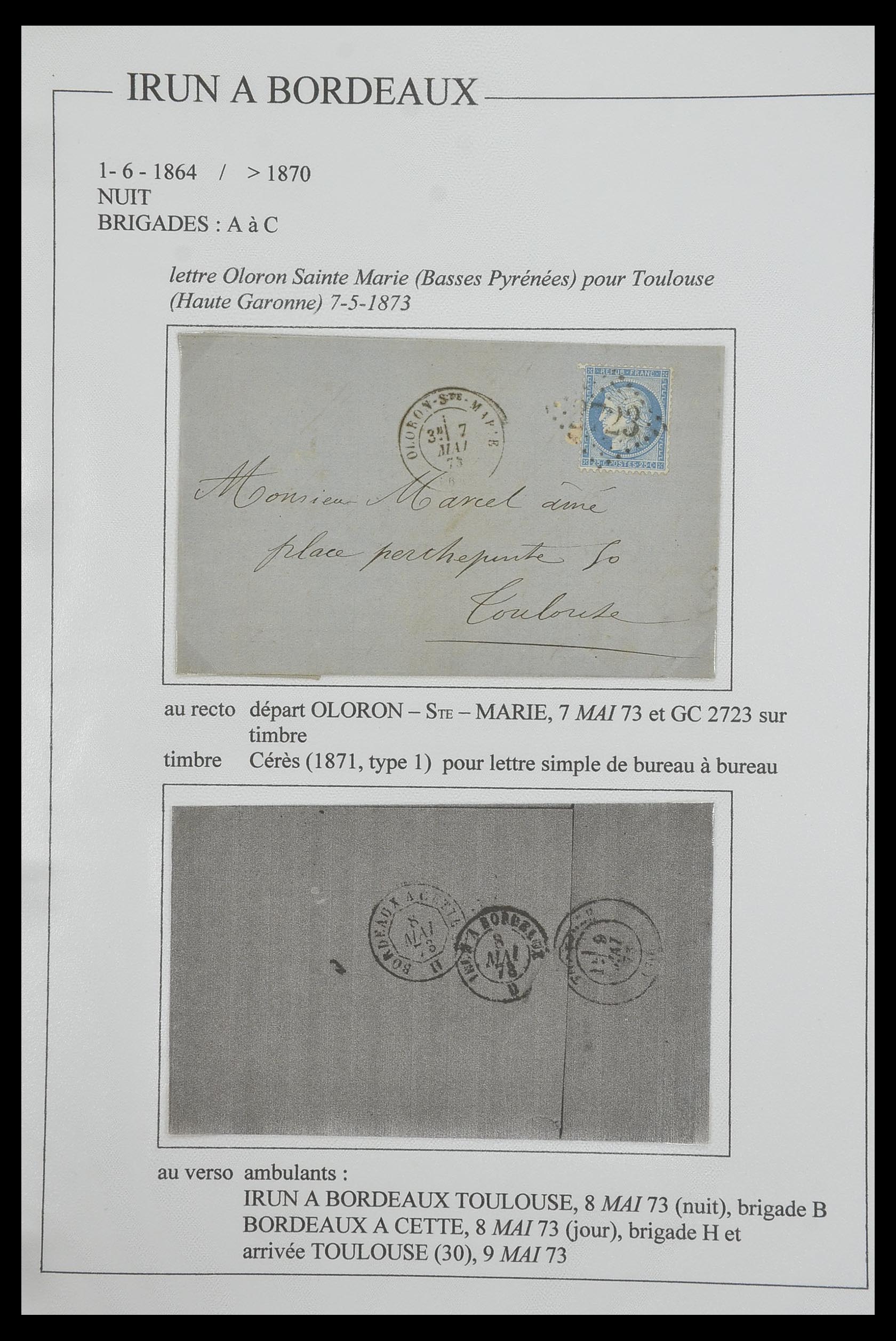 33624 153 - Postzegelverzameling 33624 Frankrijk brieven 1854-1907.