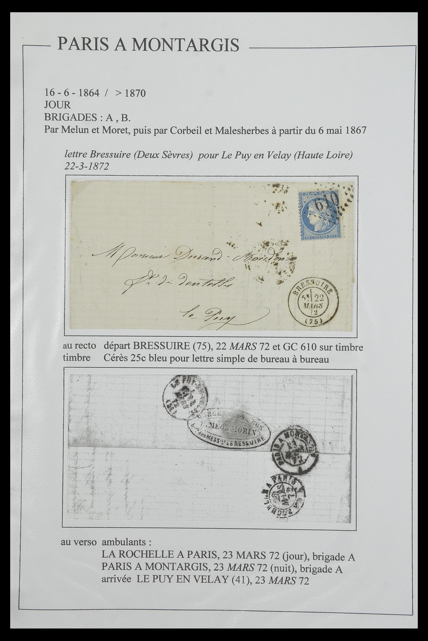 33624 154 - Postzegelverzameling 33624 Frankrijk brieven 1854-1907.