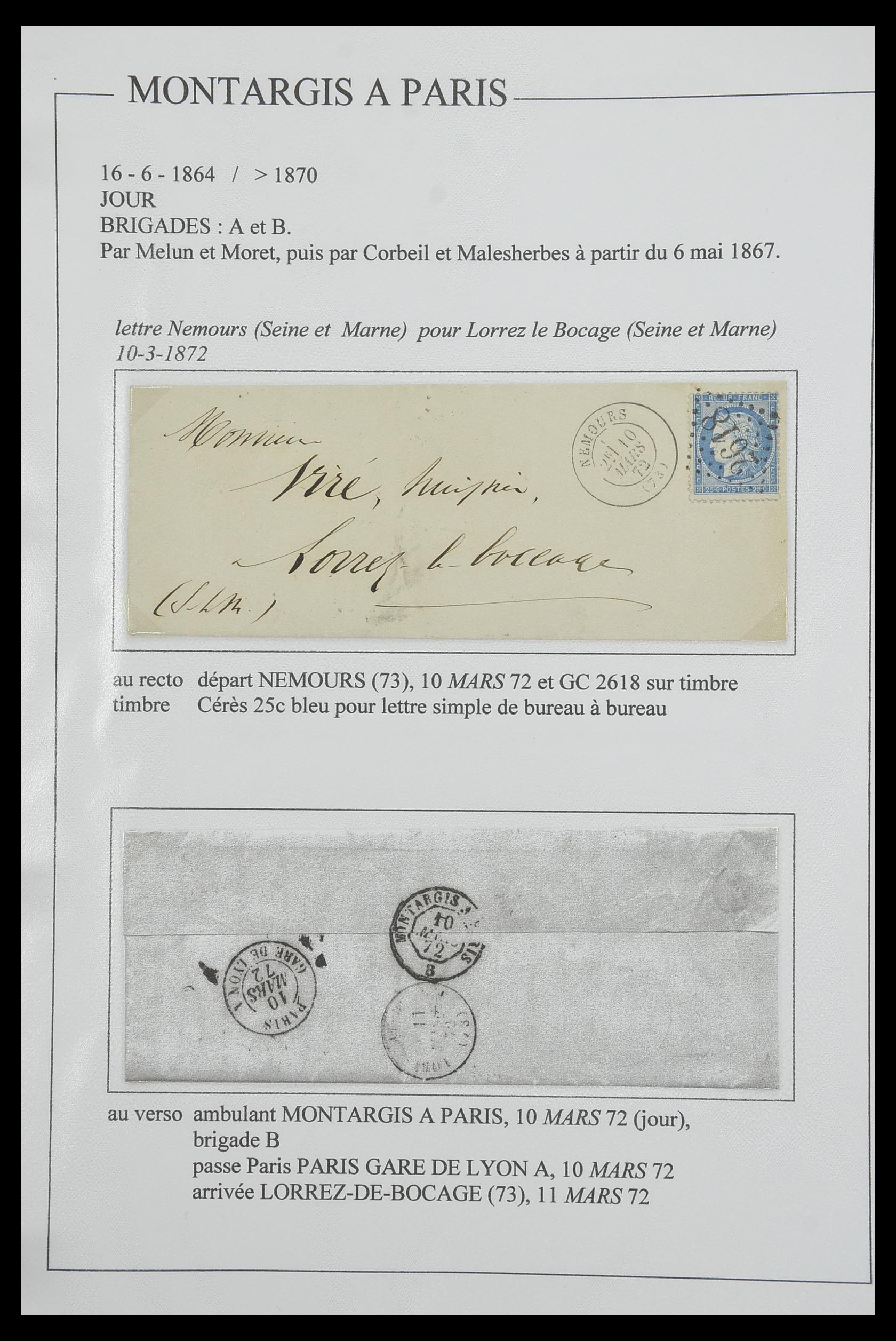 33624 156 - Postzegelverzameling 33624 Frankrijk brieven 1854-1907.