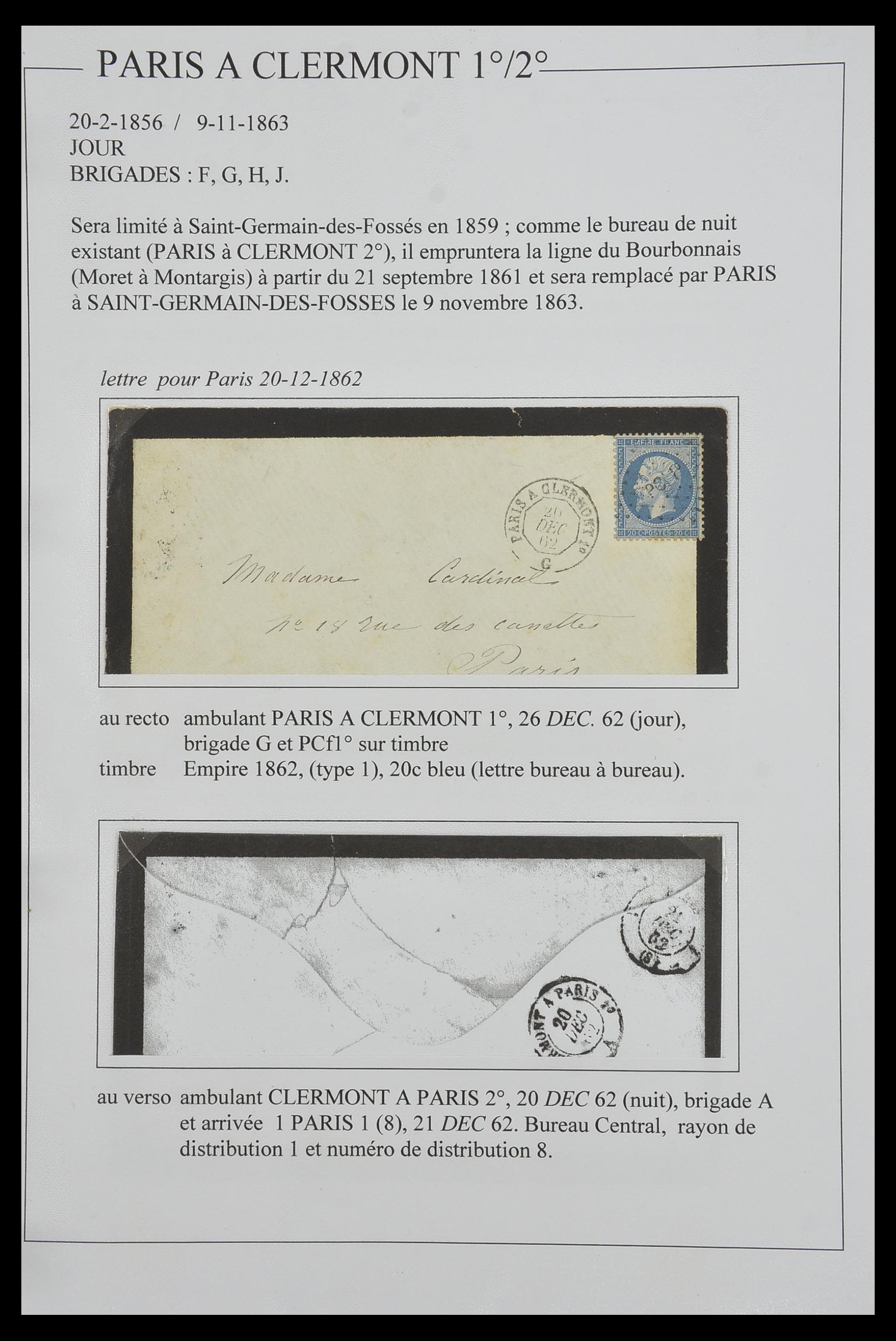33624 158 - Postzegelverzameling 33624 Frankrijk brieven 1854-1907.