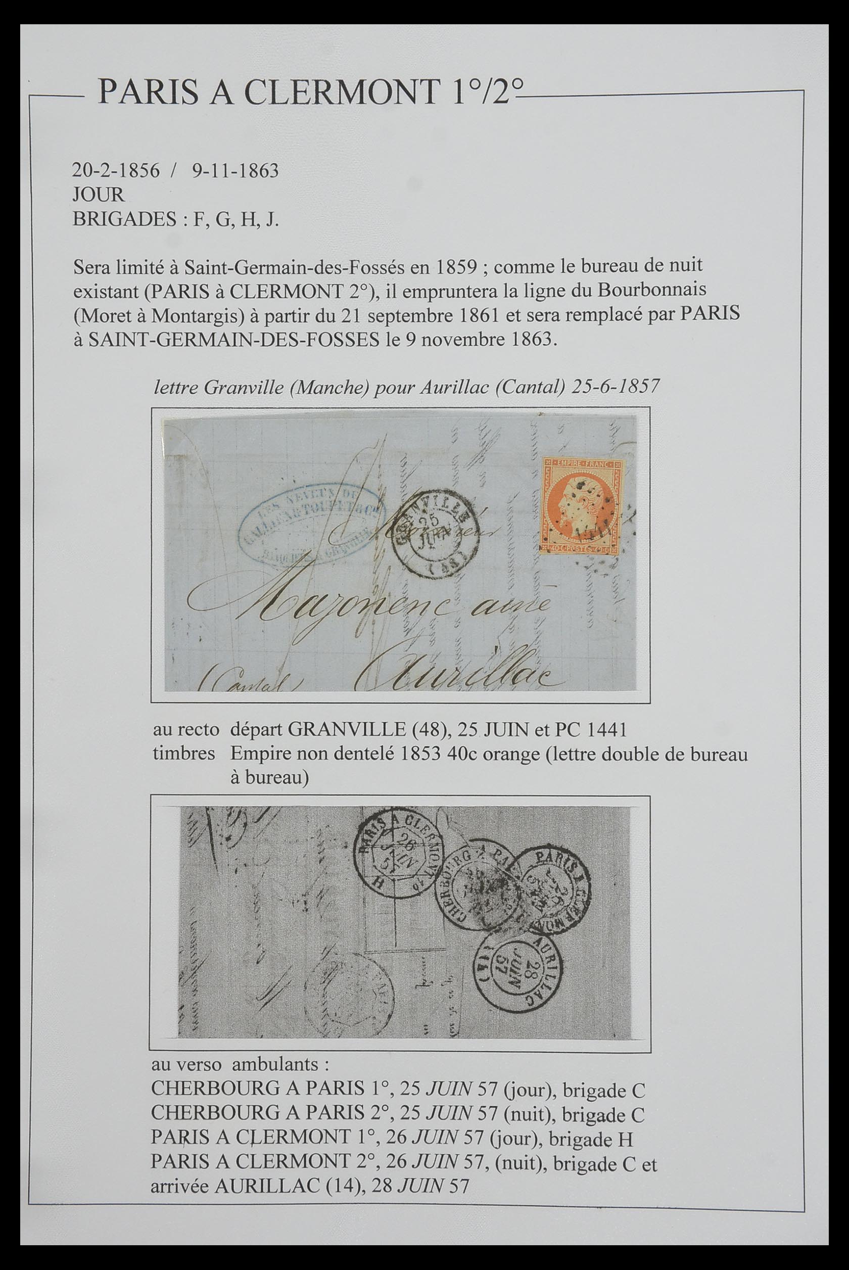 33624 159 - Postzegelverzameling 33624 Frankrijk brieven 1854-1907.