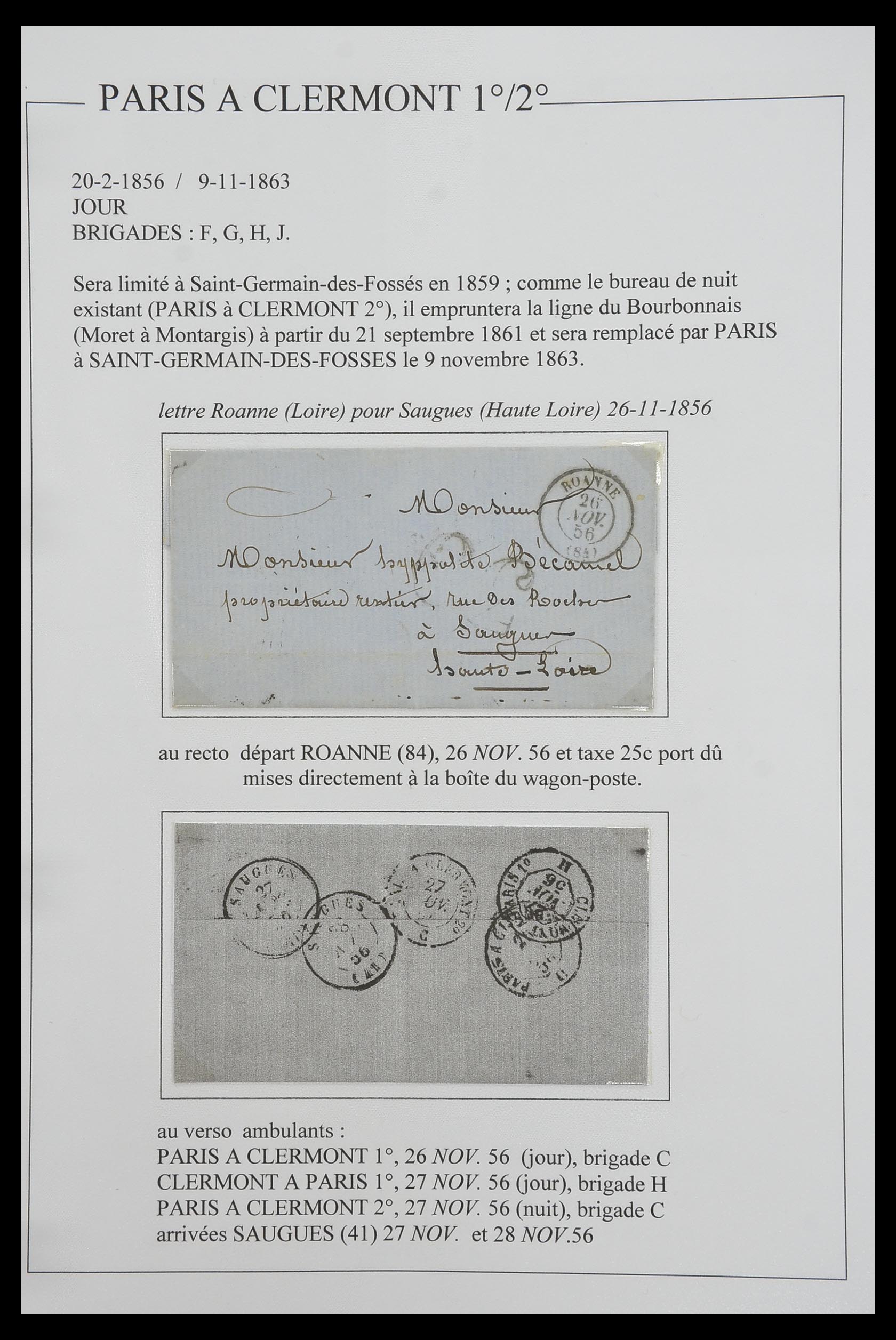 33624 160 - Postzegelverzameling 33624 Frankrijk brieven 1854-1907.