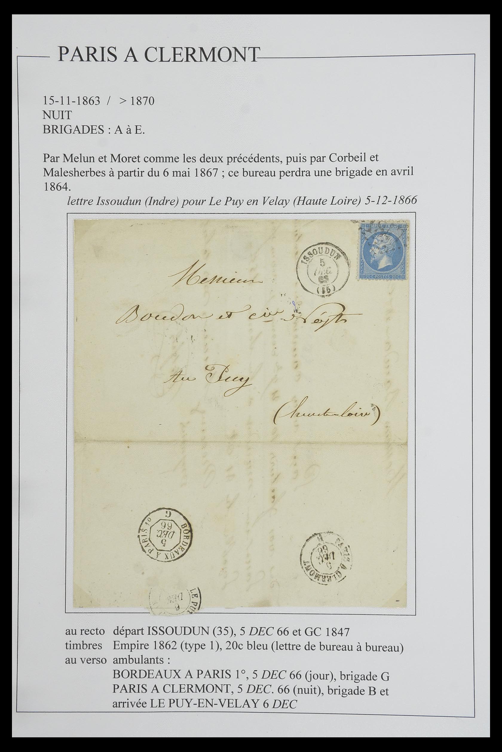 33624 161 - Postzegelverzameling 33624 Frankrijk brieven 1854-1907.