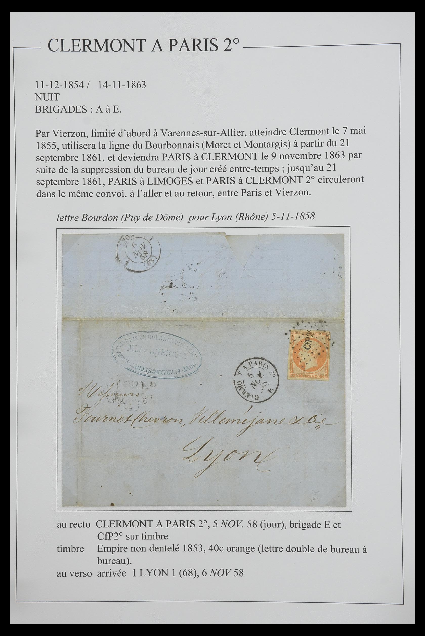 33624 162 - Postzegelverzameling 33624 Frankrijk brieven 1854-1907.