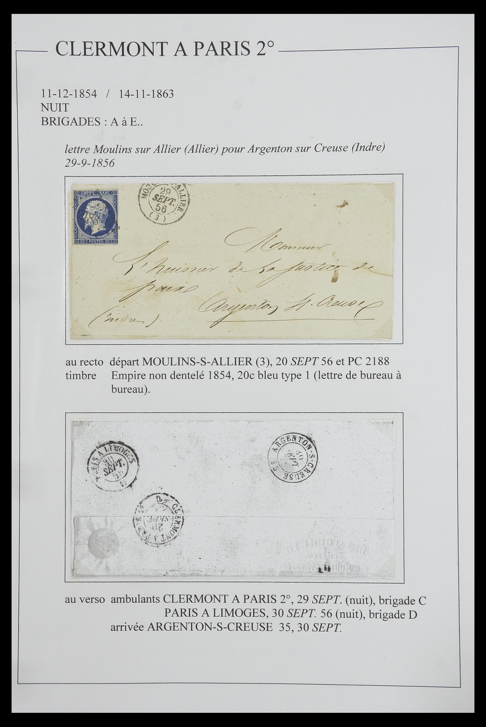 33624 163 - Postzegelverzameling 33624 Frankrijk brieven 1854-1907.