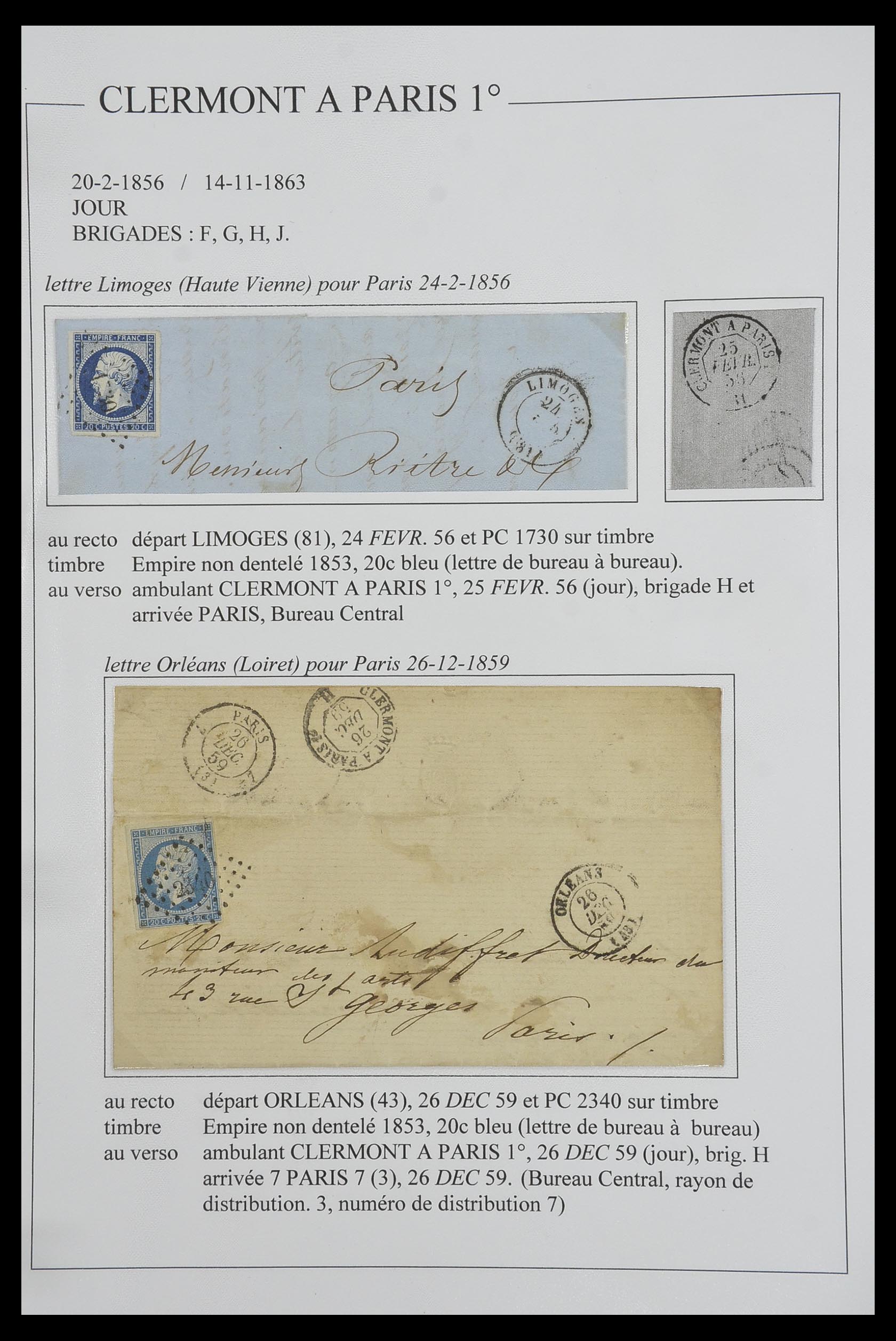 33624 164 - Postzegelverzameling 33624 Frankrijk brieven 1854-1907.