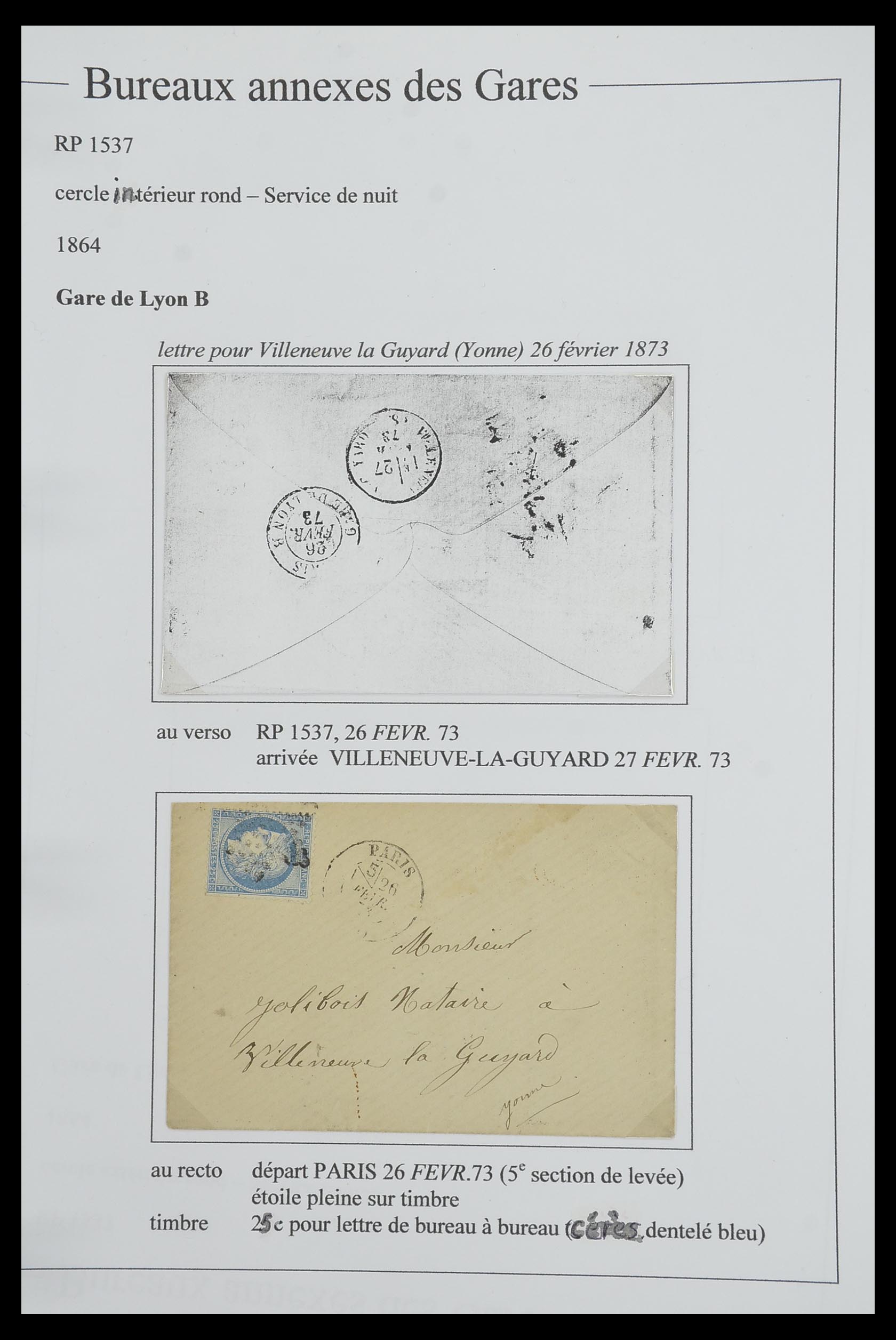 33624 176 - Postzegelverzameling 33624 Frankrijk brieven 1854-1907.