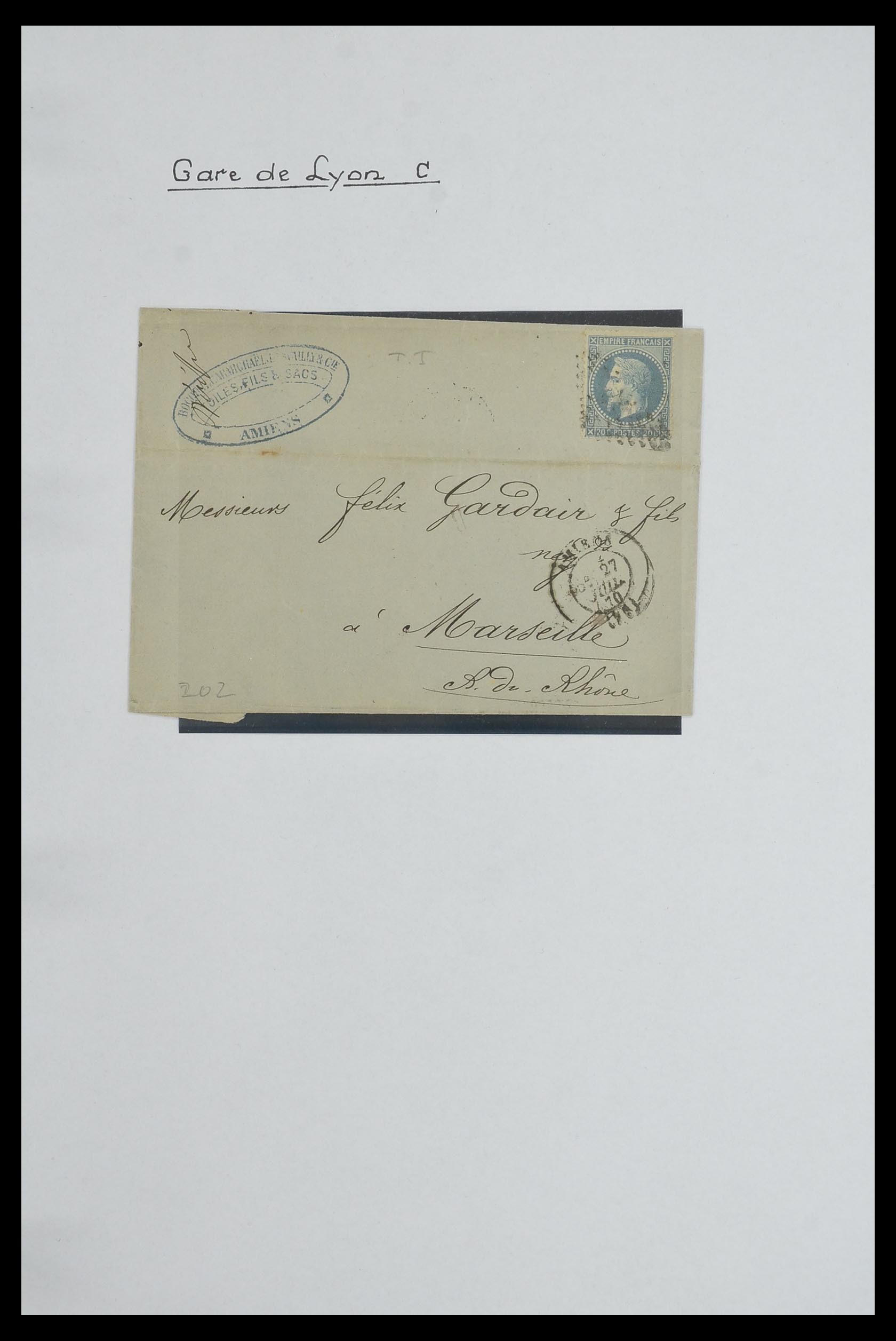 33624 177 - Postzegelverzameling 33624 Frankrijk brieven 1854-1907.