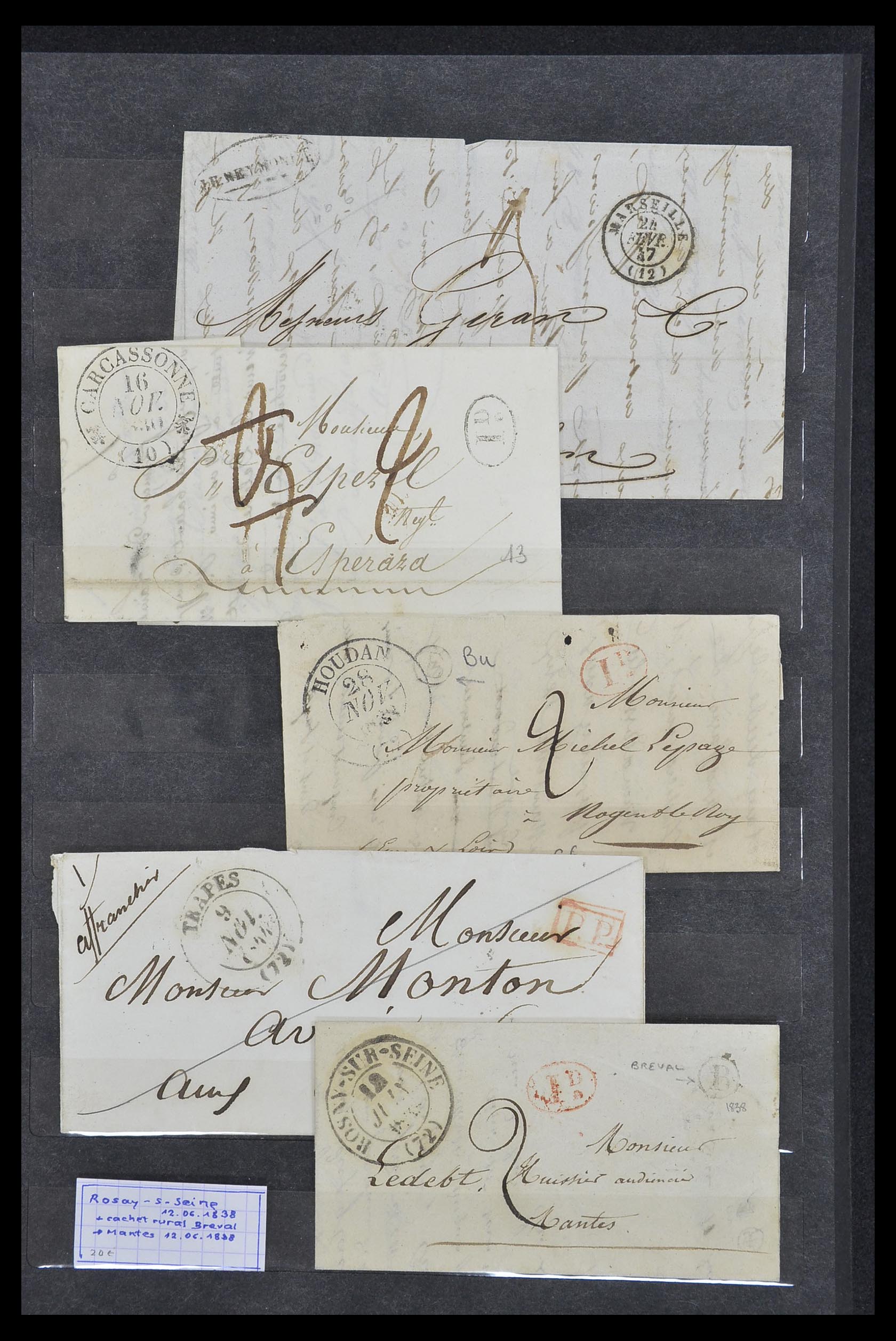 33625 013 - Postzegelverzameling 33625 Frankrijk voorfilatelie brieven.