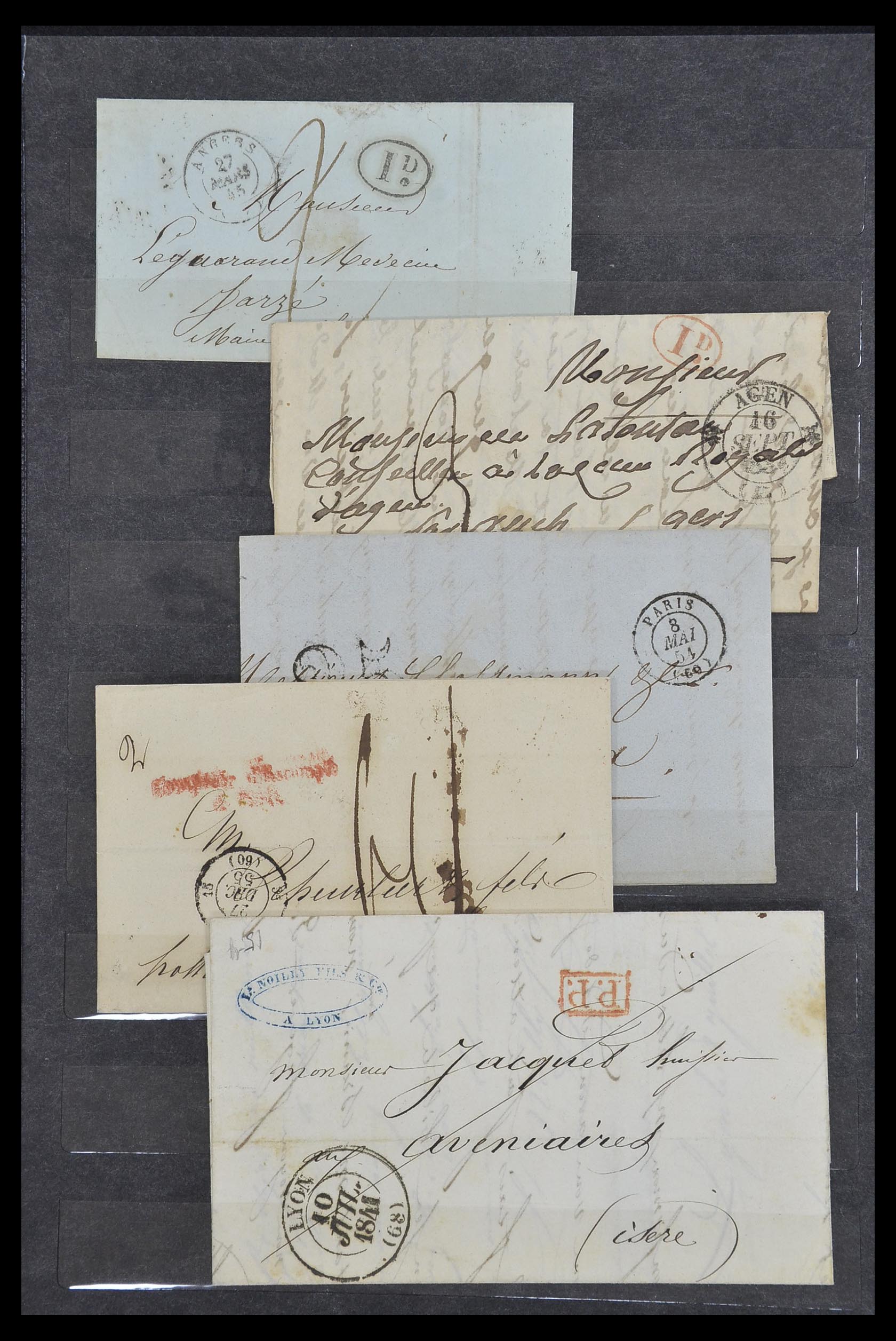 33625 019 - Postzegelverzameling 33625 Frankrijk voorfilatelie brieven.