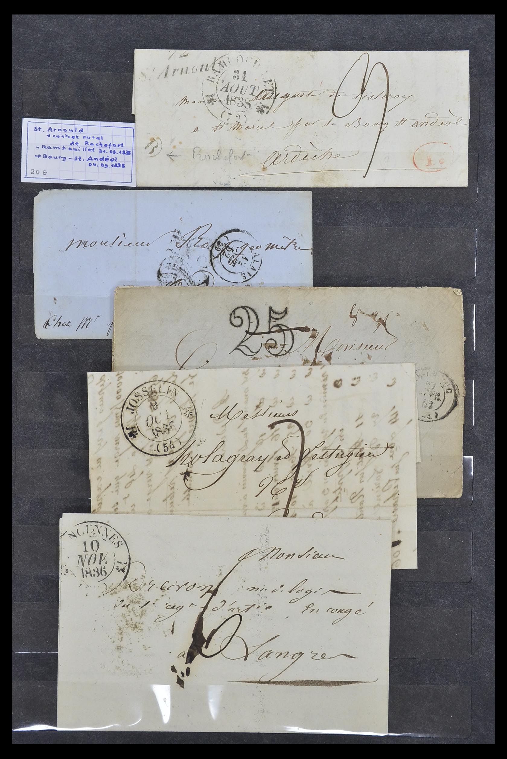 33625 020 - Postzegelverzameling 33625 Frankrijk voorfilatelie brieven.