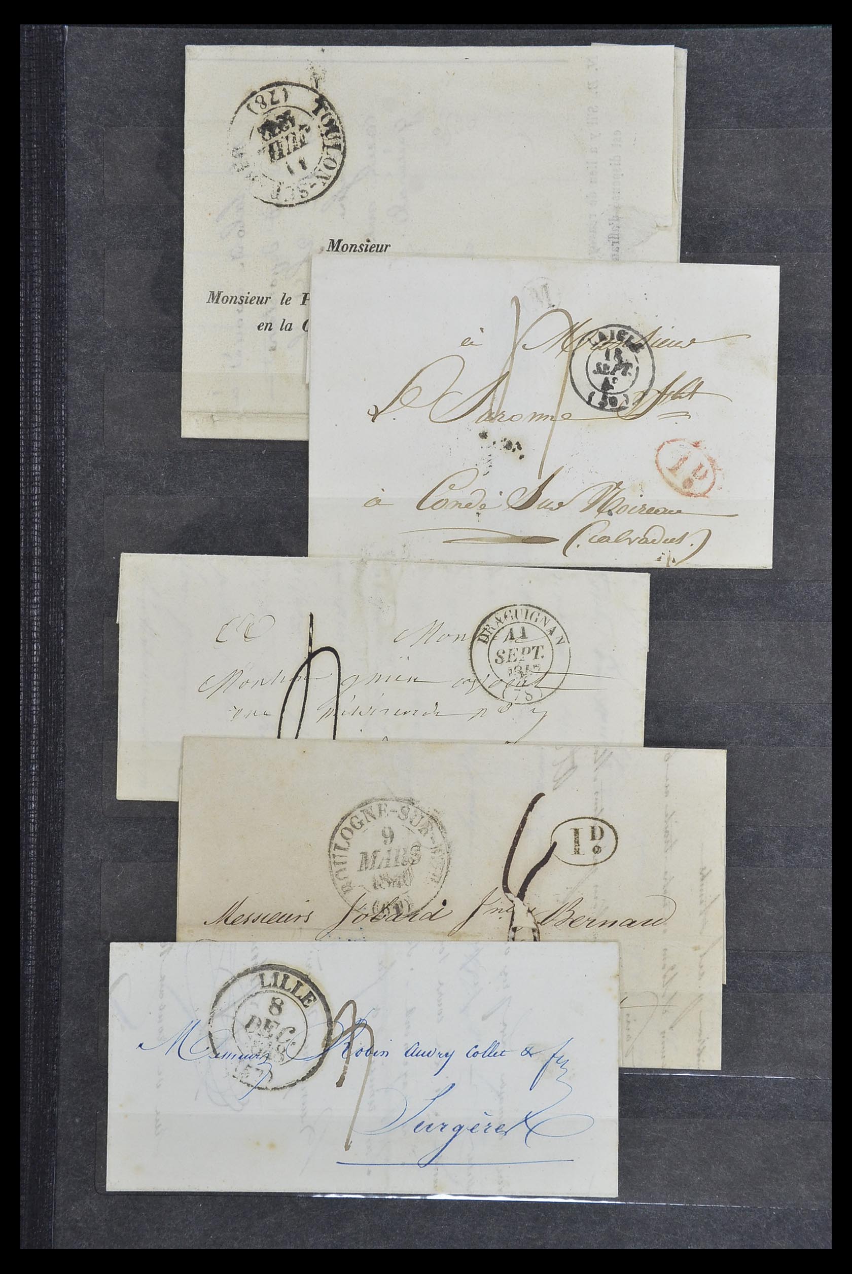 33625 021 - Postzegelverzameling 33625 Frankrijk voorfilatelie brieven.