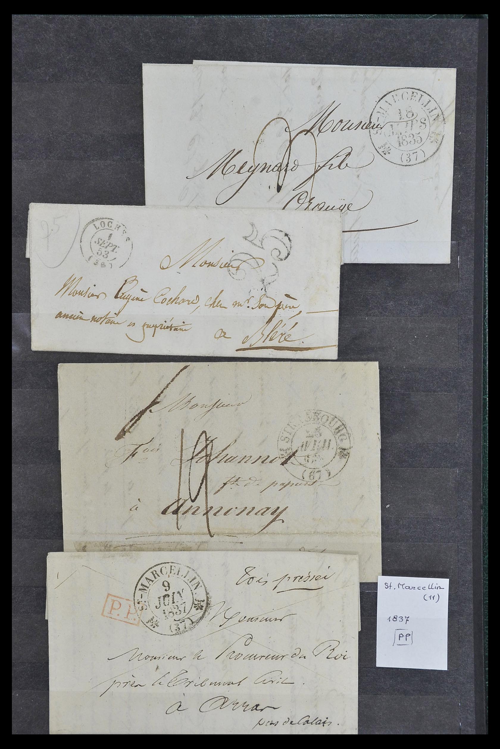 33625 023 - Postzegelverzameling 33625 Frankrijk voorfilatelie brieven.