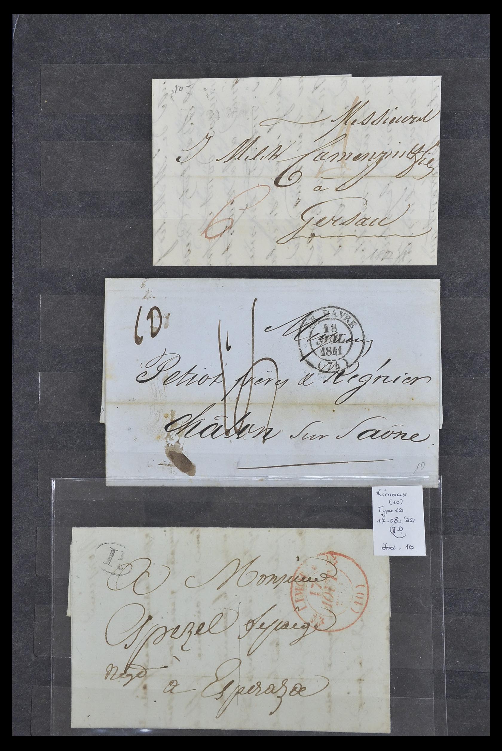 33625 029 - Postzegelverzameling 33625 Frankrijk voorfilatelie brieven.