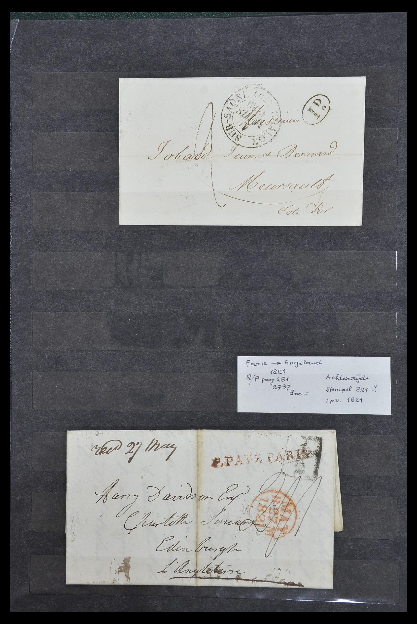33625 031 - Postzegelverzameling 33625 Frankrijk voorfilatelie brieven.