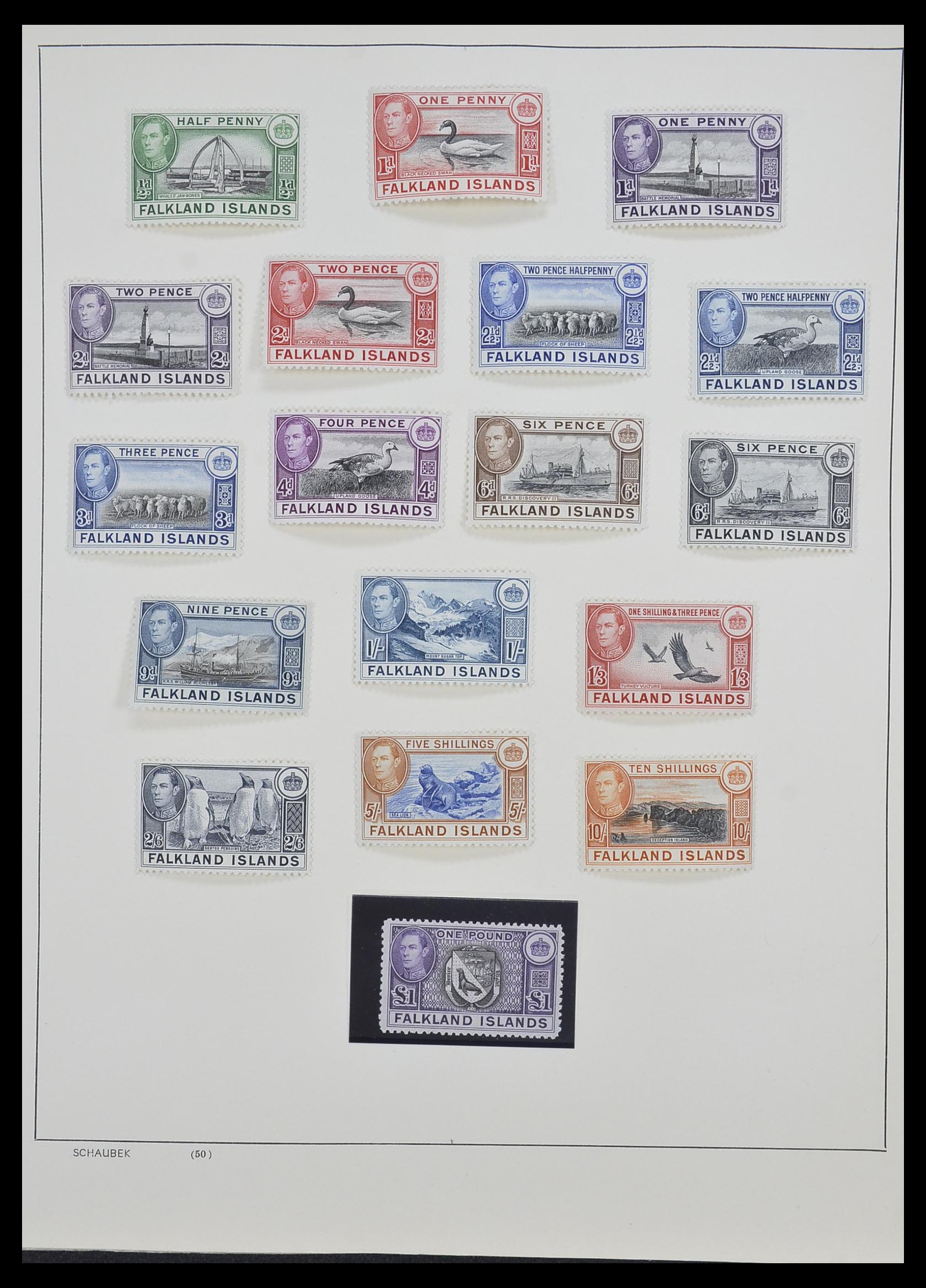 33626 004 - Postzegelverzameling 33626 Falkland Eilanden en Dependencies 1891-198