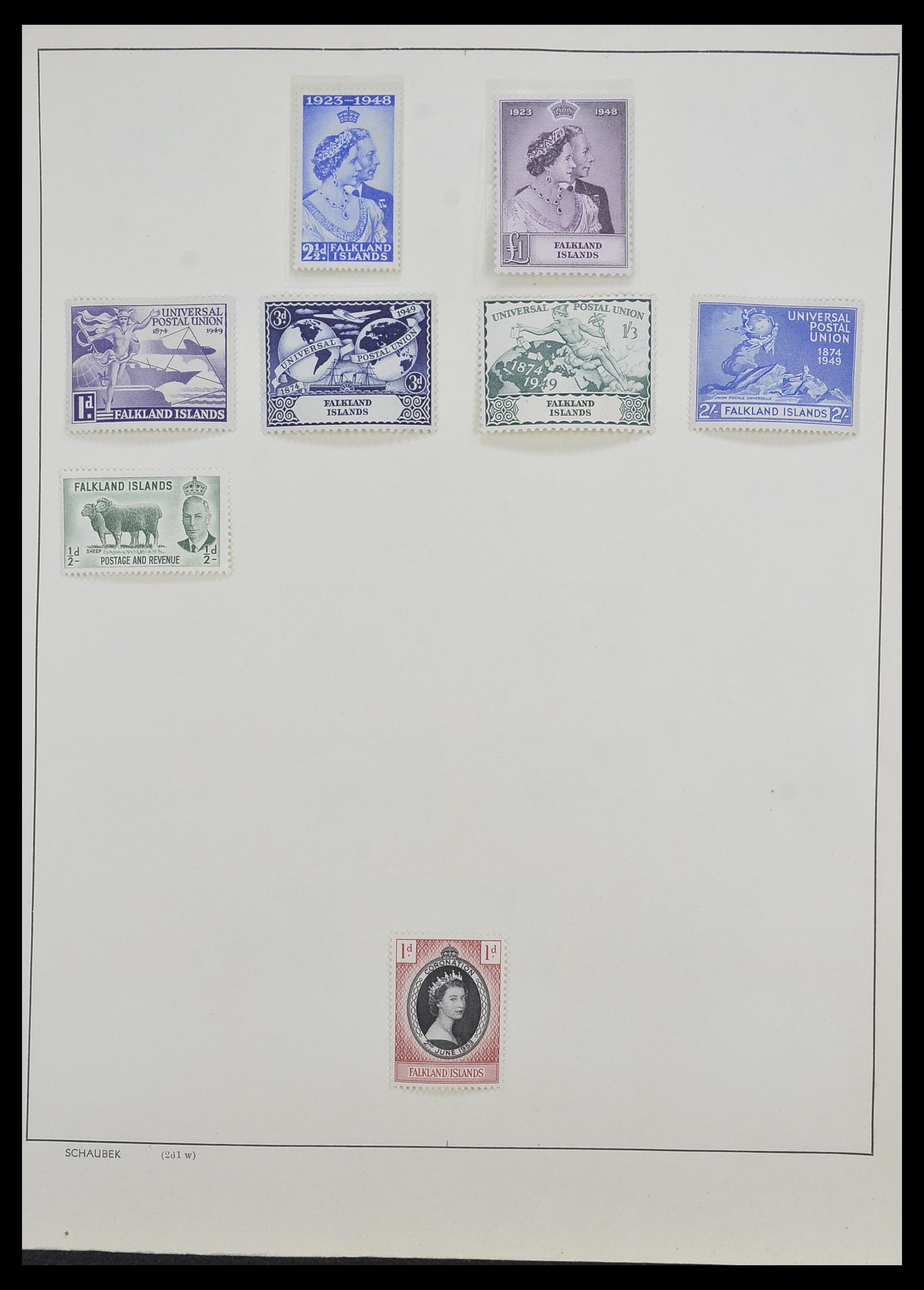 33626 005 - Postzegelverzameling 33626 Falkland Eilanden en Dependencies 1891-198