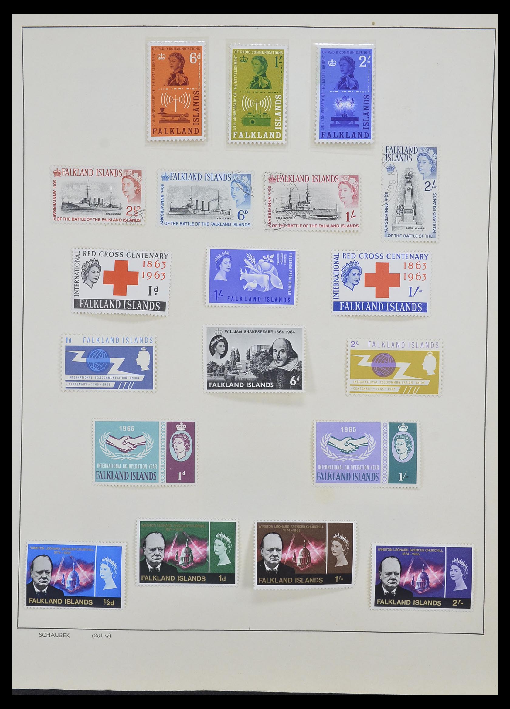 33626 007 - Postzegelverzameling 33626 Falkland Eilanden en Dependencies 1891-198