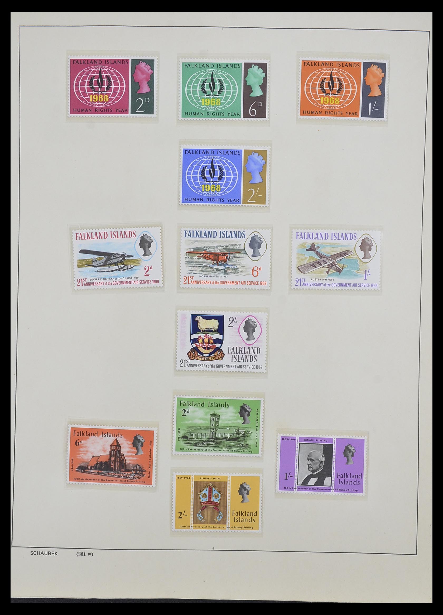 33626 008 - Postzegelverzameling 33626 Falkland Eilanden en Dependencies 1891-198