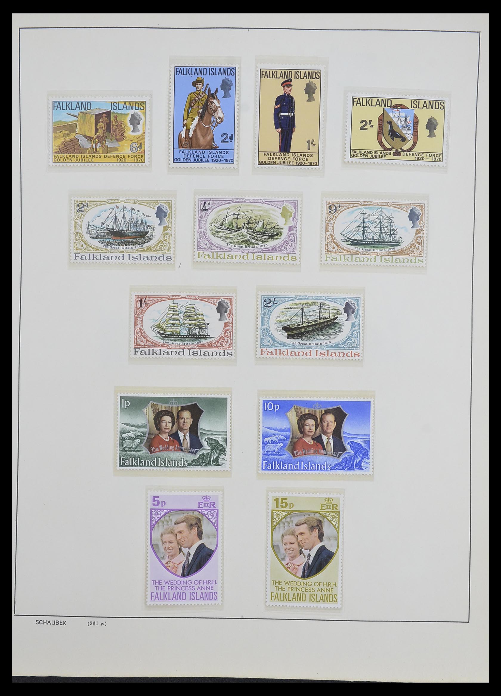 33626 009 - Postzegelverzameling 33626 Falkland Eilanden en Dependencies 1891-198