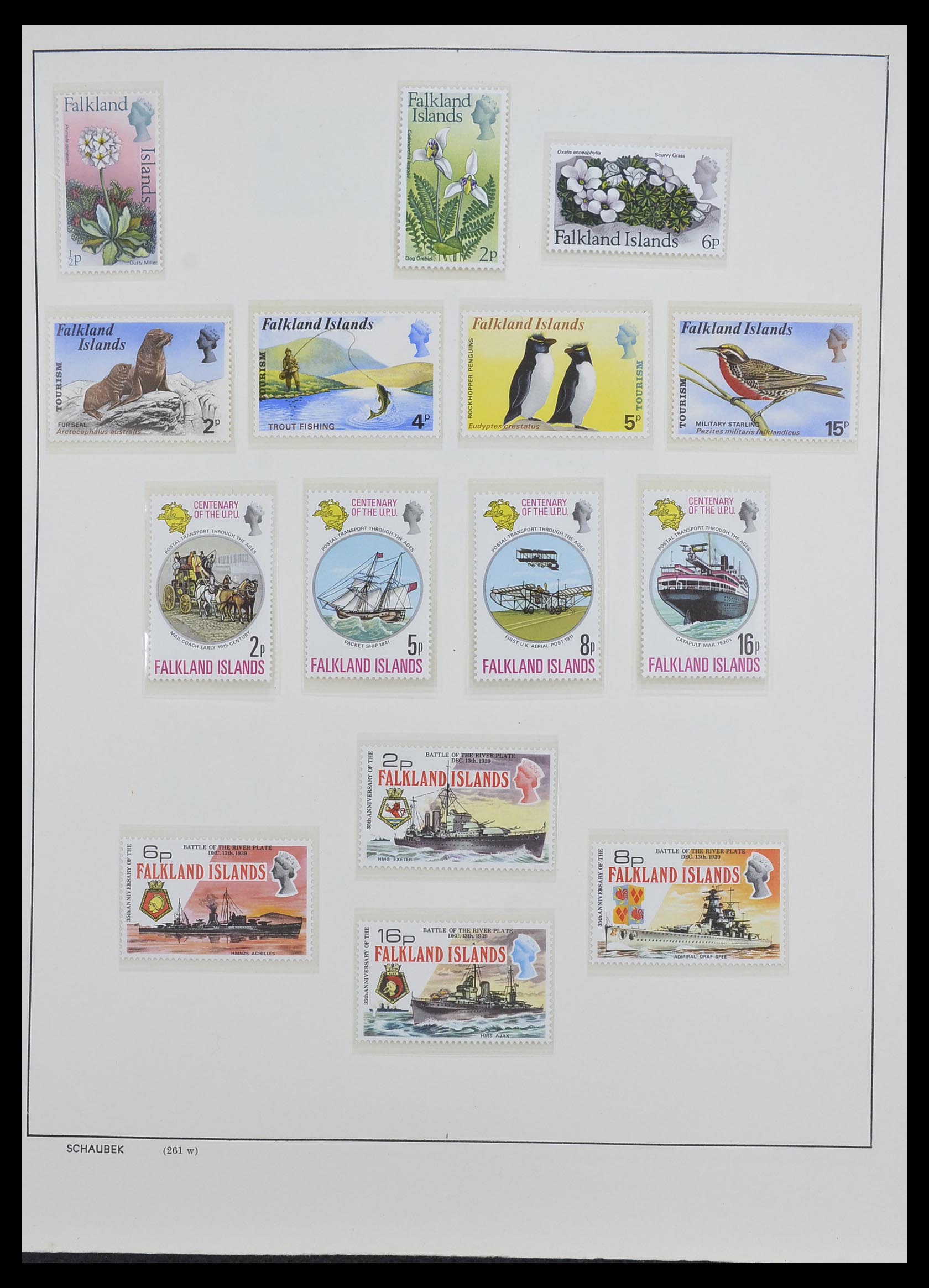 33626 012 - Postzegelverzameling 33626 Falkland Eilanden en Dependencies 1891-198