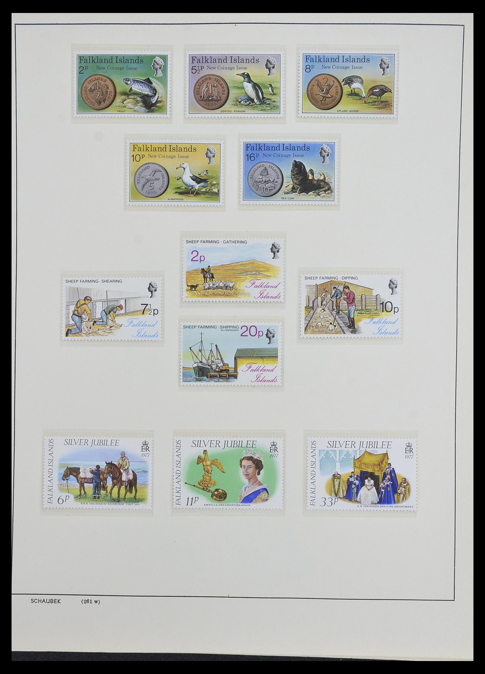 33626 014 - Stamp collection 33626 Falkland Islands and Dependencies 1891-1987.
