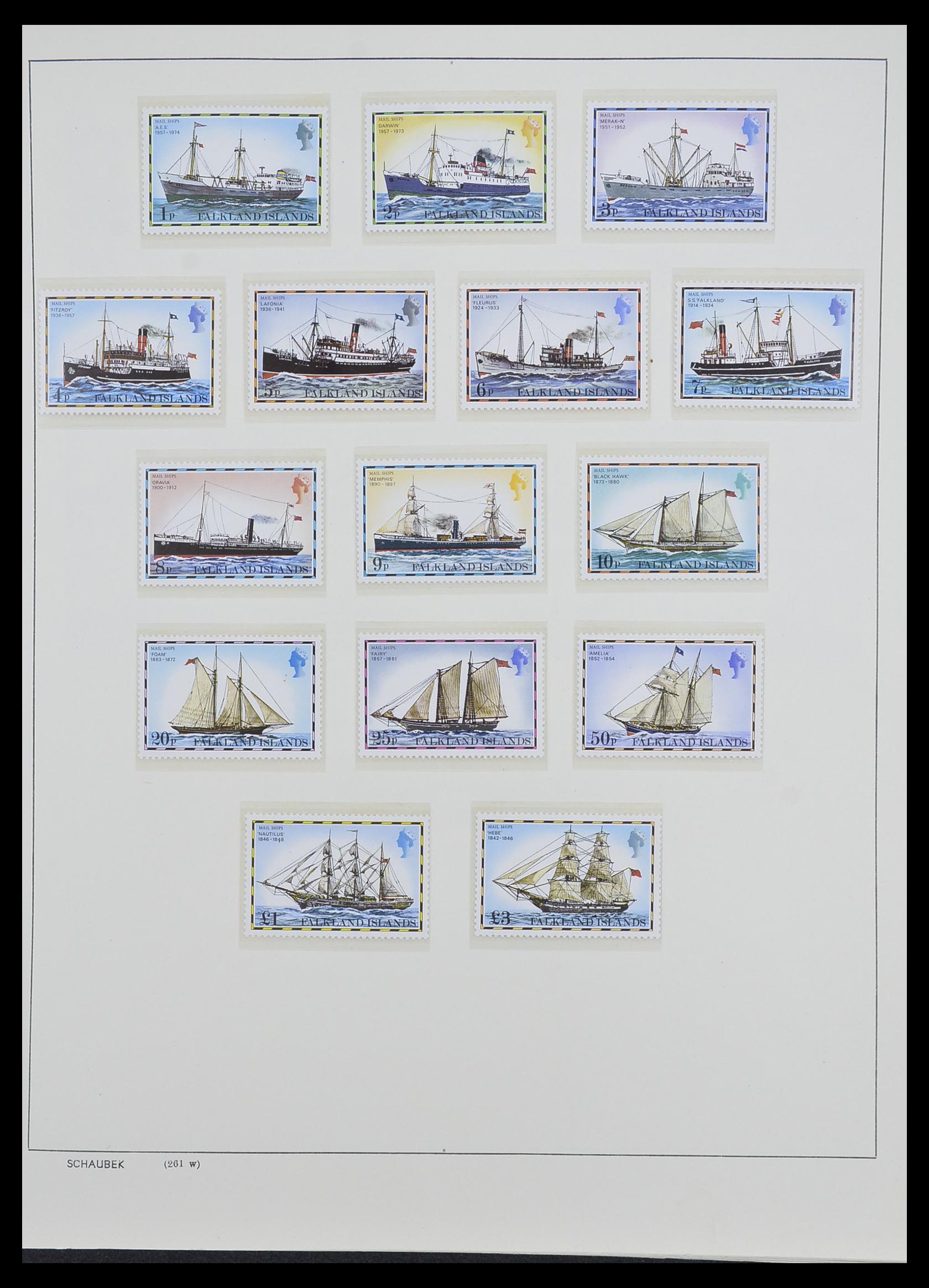 33626 017 - Stamp collection 33626 Falkland Islands and Dependencies 1891-1987.