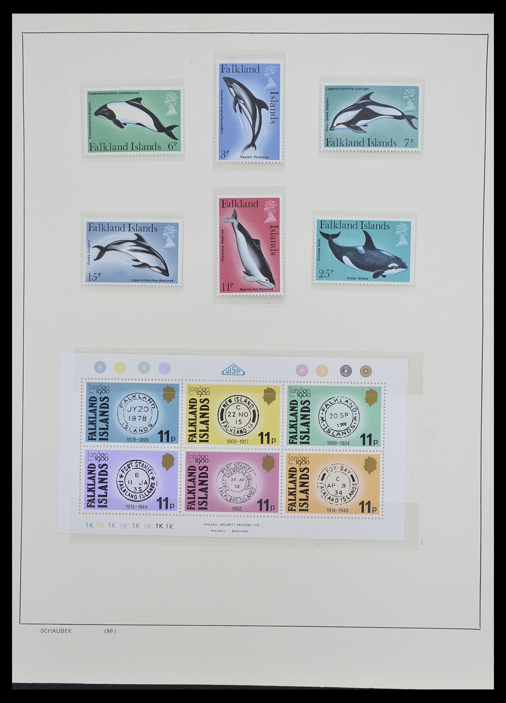33626 021 - Postzegelverzameling 33626 Falkland Eilanden en Dependencies 1891-198