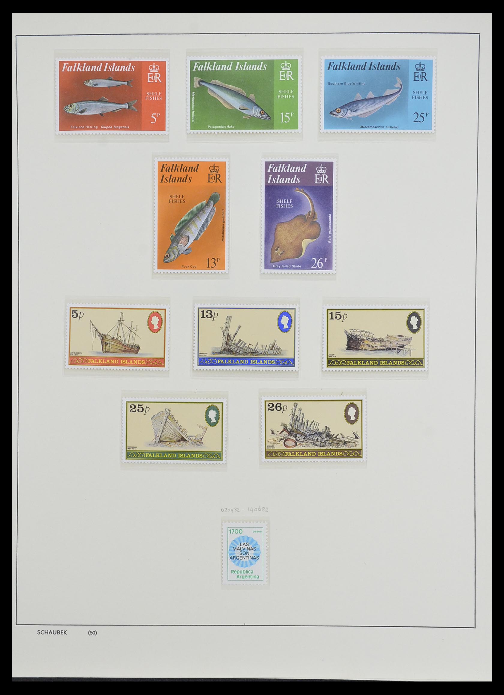 33626 025 - Postzegelverzameling 33626 Falkland Eilanden en Dependencies 1891-198