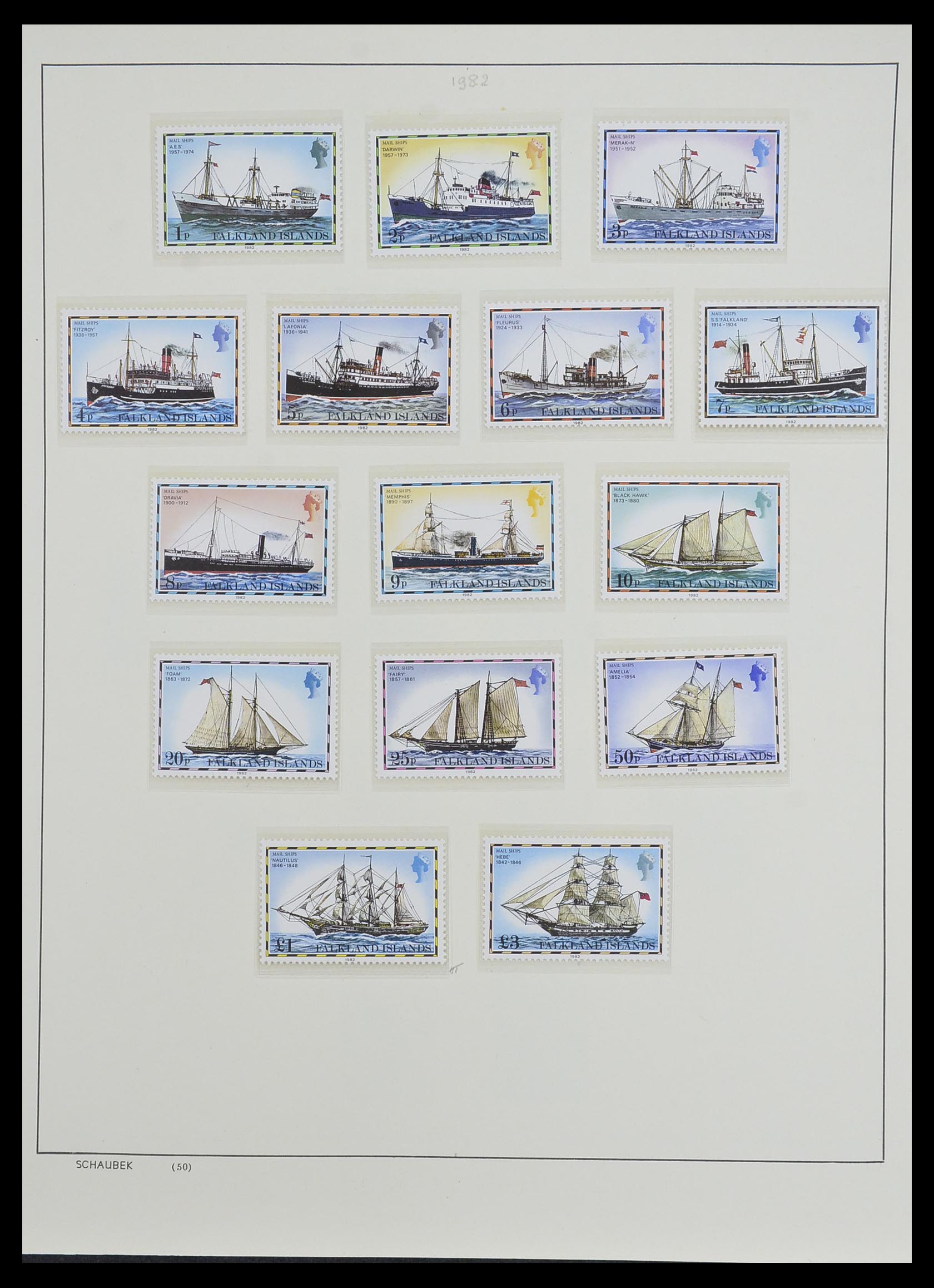 33626 027 - Postzegelverzameling 33626 Falkland Eilanden en Dependencies 1891-198