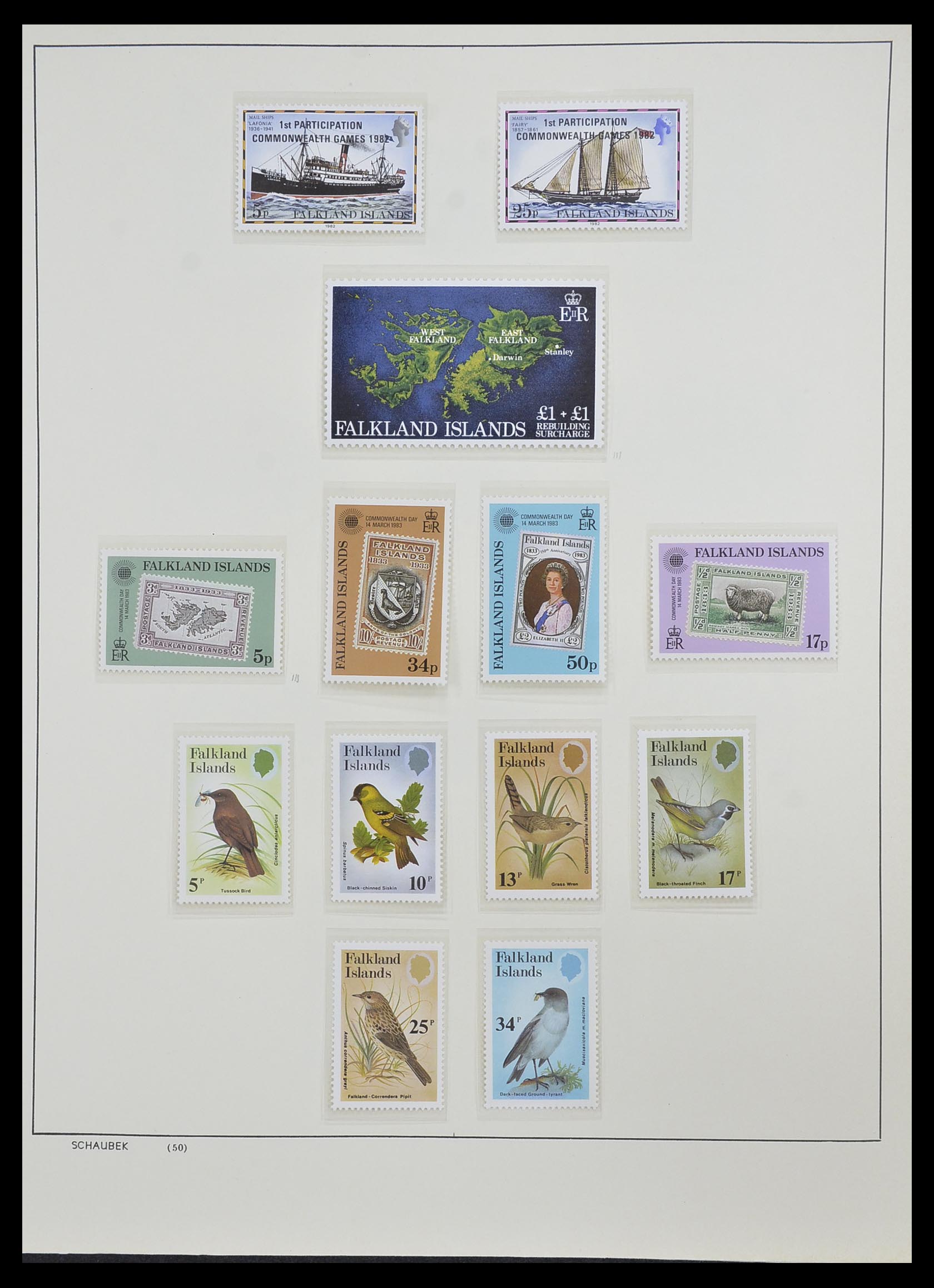 33626 028 - Postzegelverzameling 33626 Falkland Eilanden en Dependencies 1891-198
