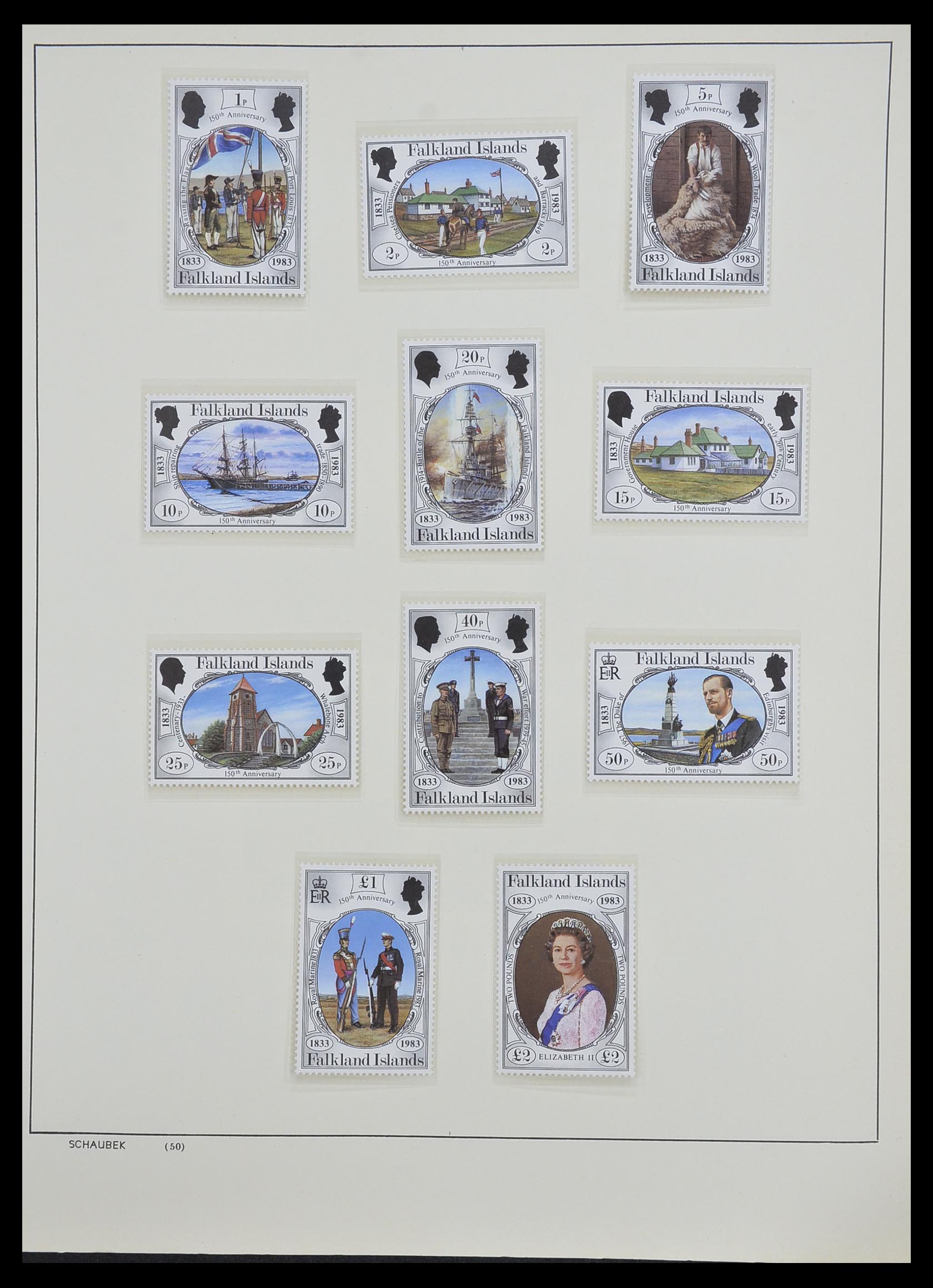 33626 029 - Postzegelverzameling 33626 Falkland Eilanden en Dependencies 1891-198