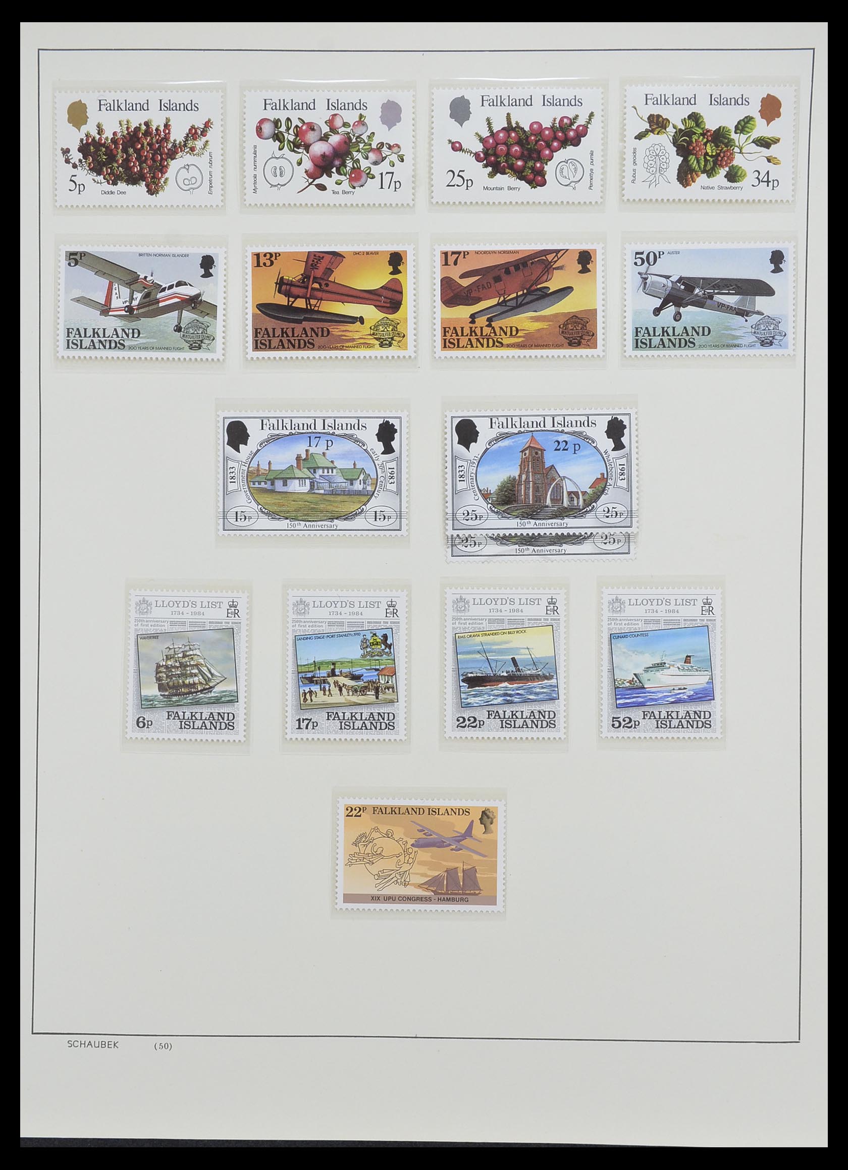 33626 031 - Postzegelverzameling 33626 Falkland Eilanden en Dependencies 1891-198