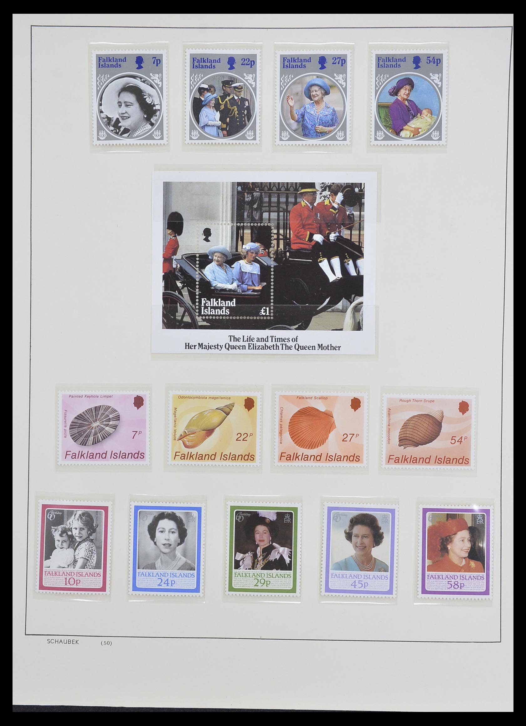 33626 035 - Postzegelverzameling 33626 Falkland Eilanden en Dependencies 1891-198