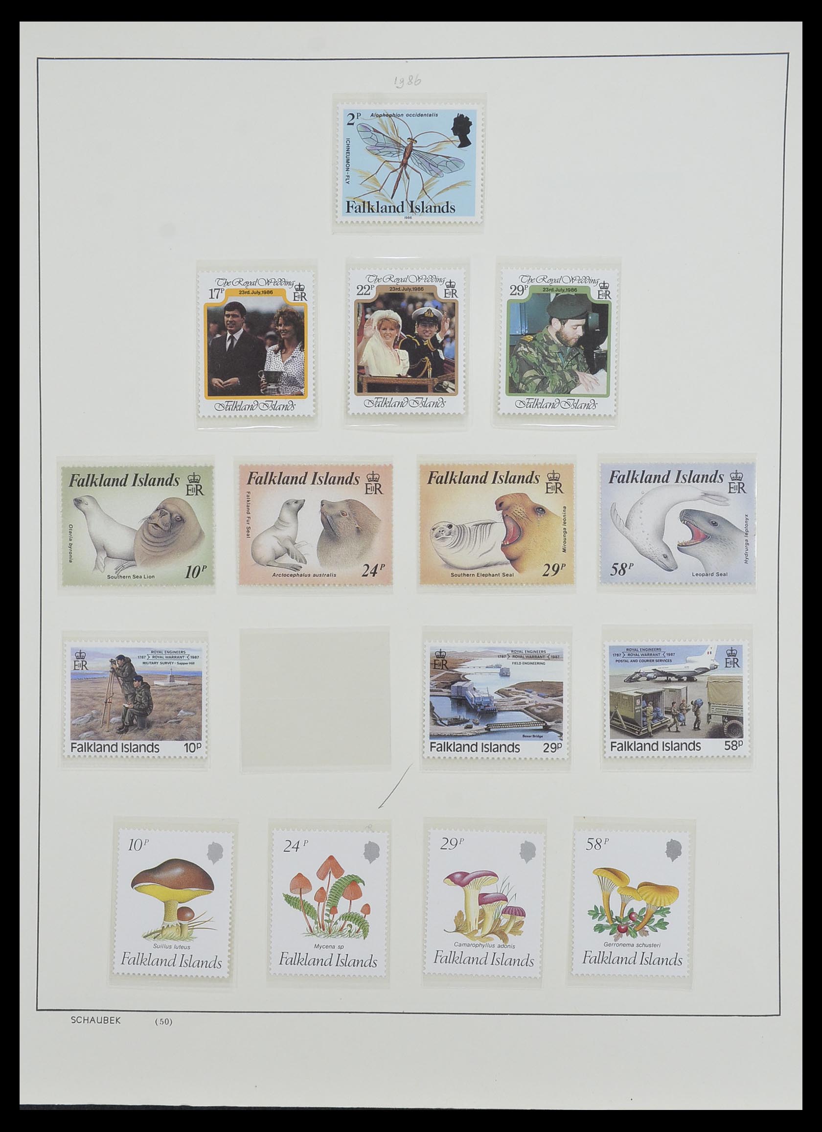 33626 037 - Stamp collection 33626 Falkland Islands and Dependencies 1891-1987.