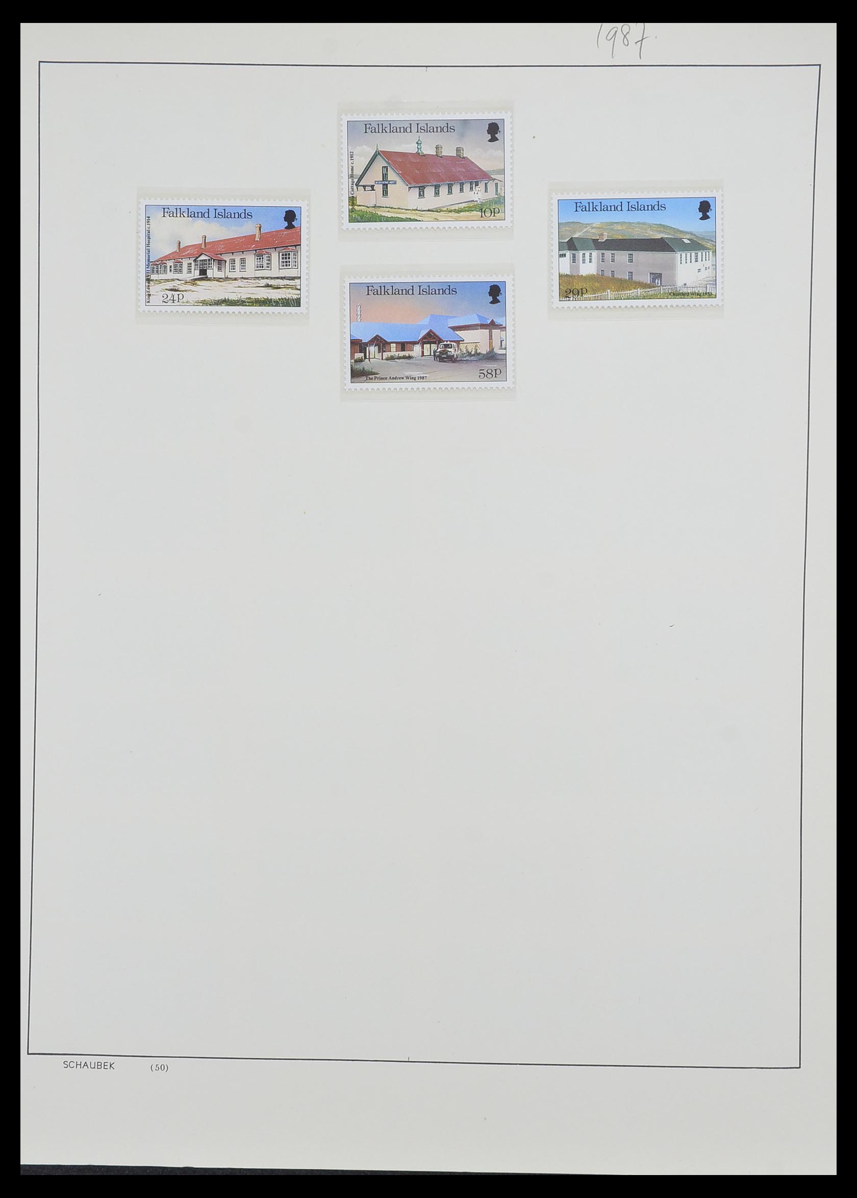 33626 038 - Postzegelverzameling 33626 Falkland Eilanden en Dependencies 1891-198